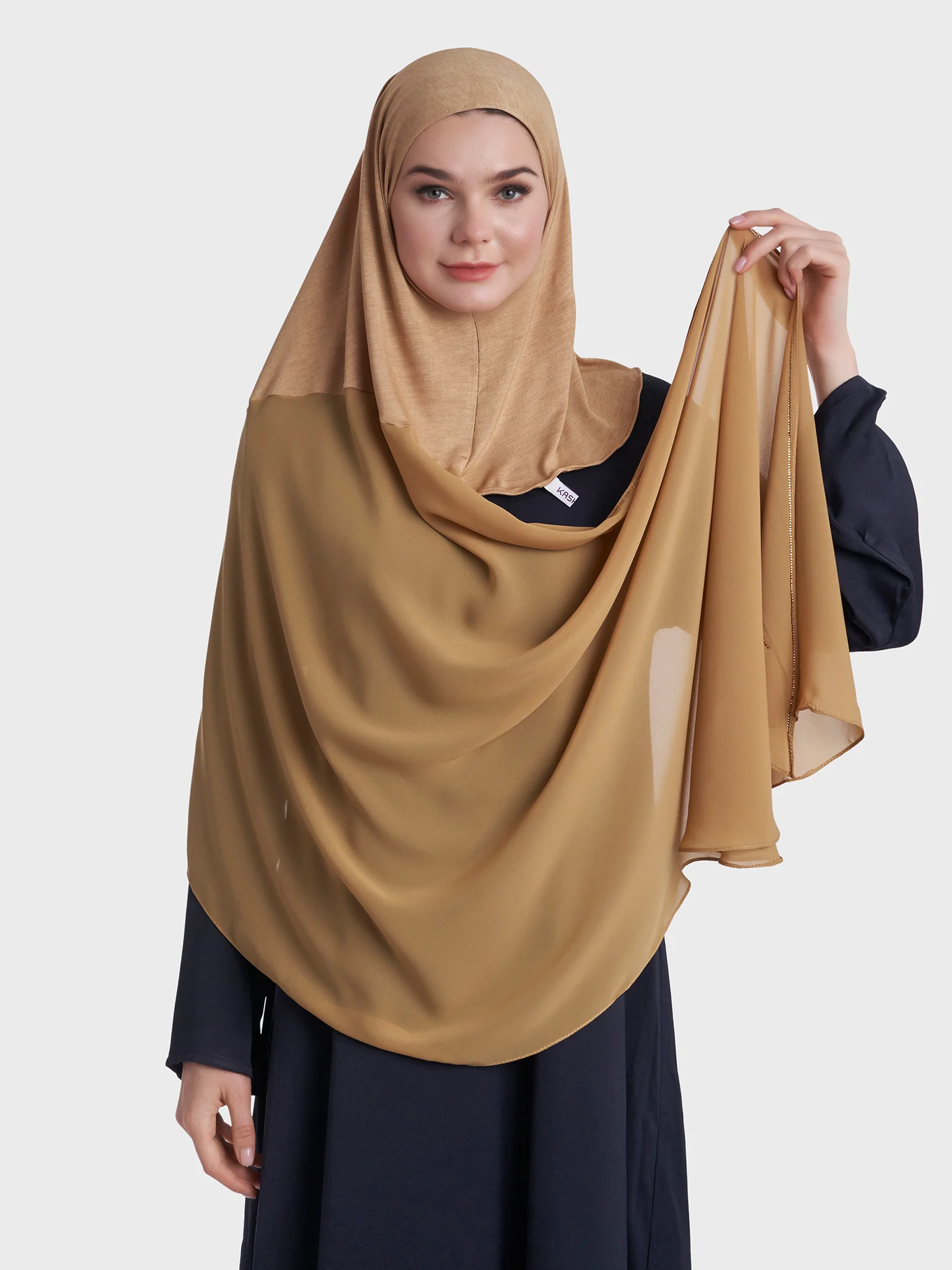 Ready to Wear Chiffon Single Stone Line Border Hijab (KP18115L) - Image 14