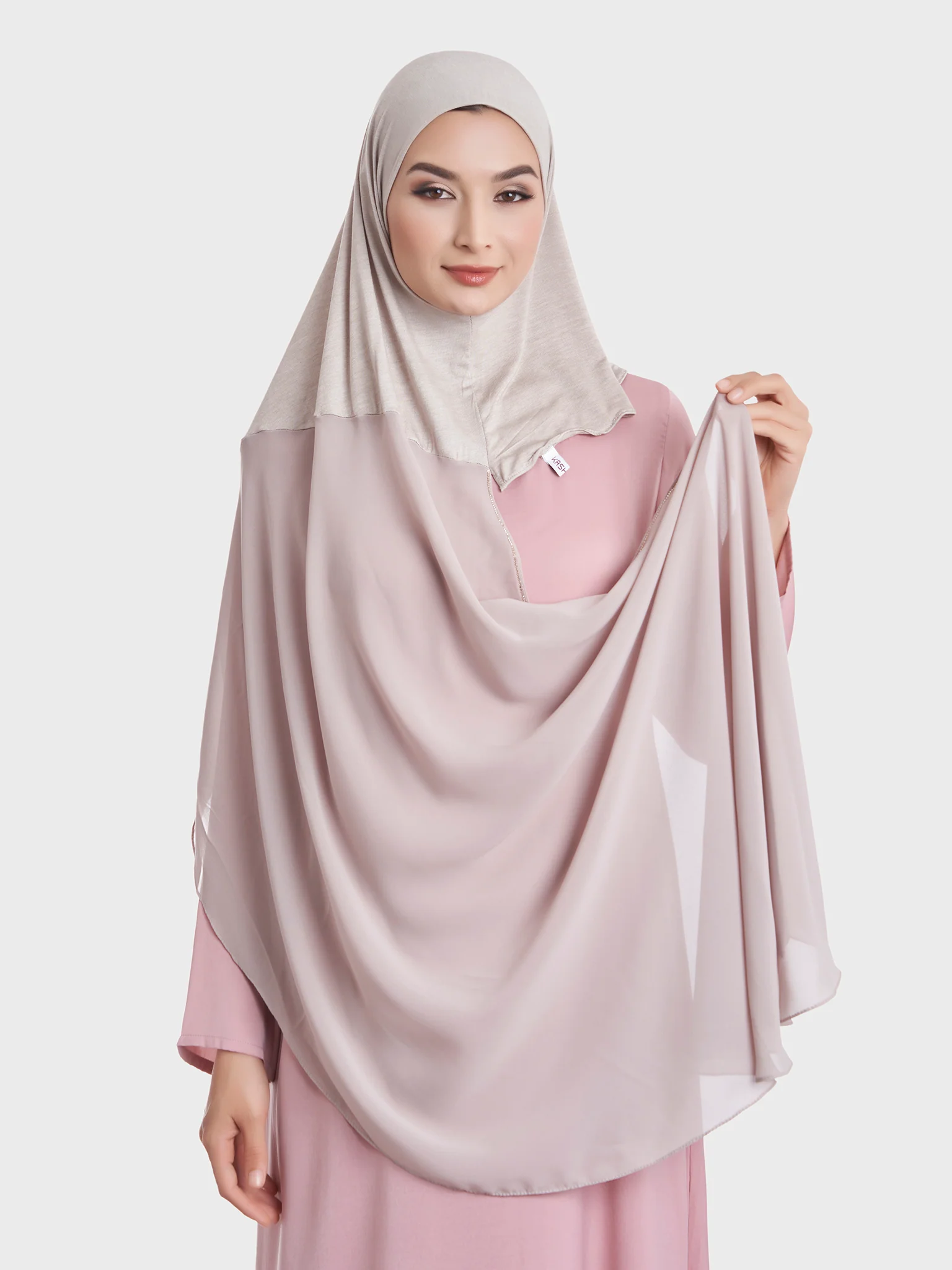 Ready to Wear Chiffon Single Stone Line Border Hijab (KP18115L) - Image 38