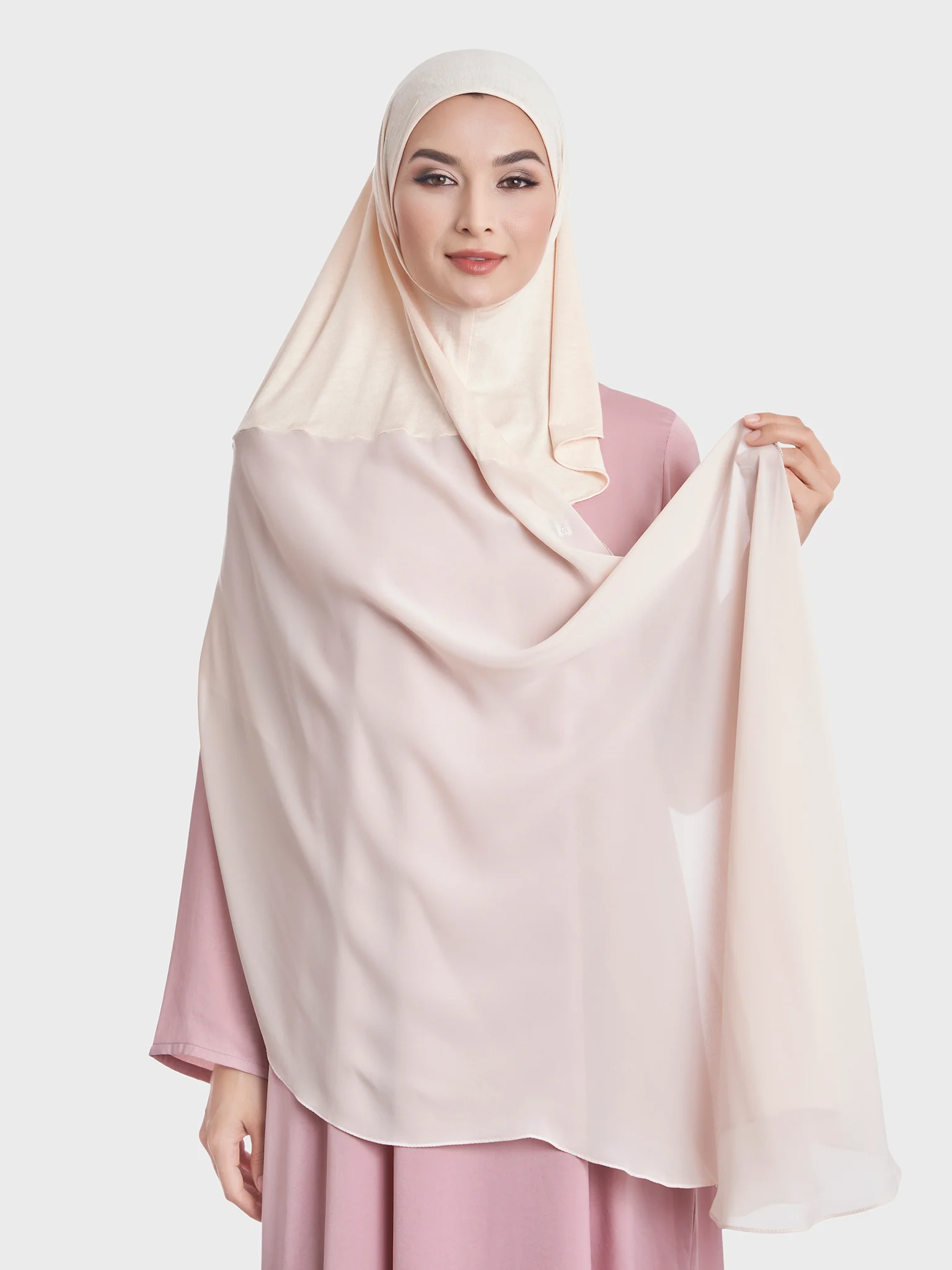 Ready to Wear Chiffon Single Stone Line Border Hijab (KP18115L) - Image 42