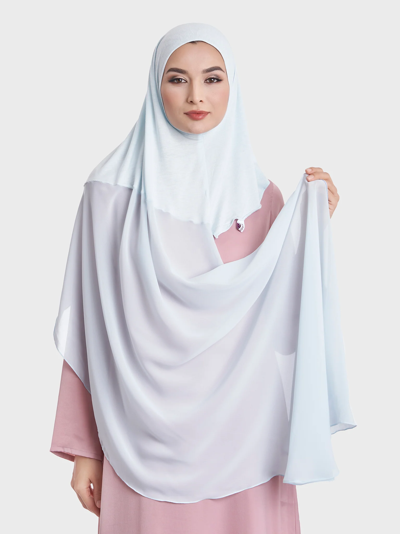 Ready to Wear Chiffon Single Stone Line Border Hijab (KP18115L) - Image 46