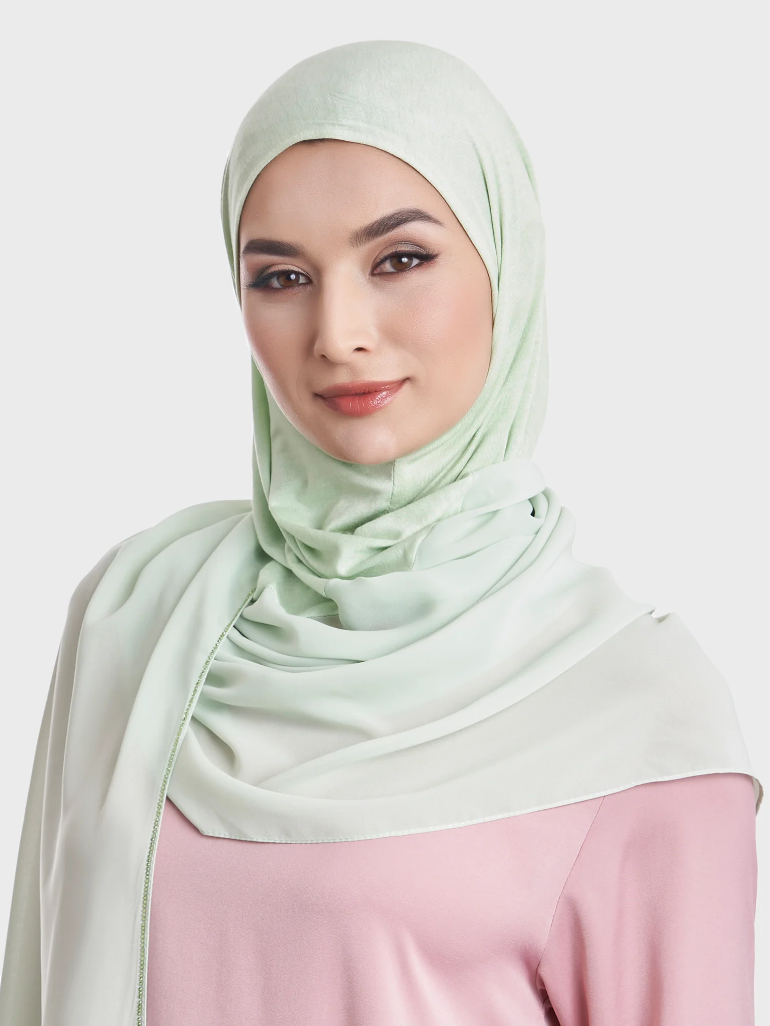 Ready to Wear Chiffon Single Stone Line Border Hijab (KP18115L) - Image 53