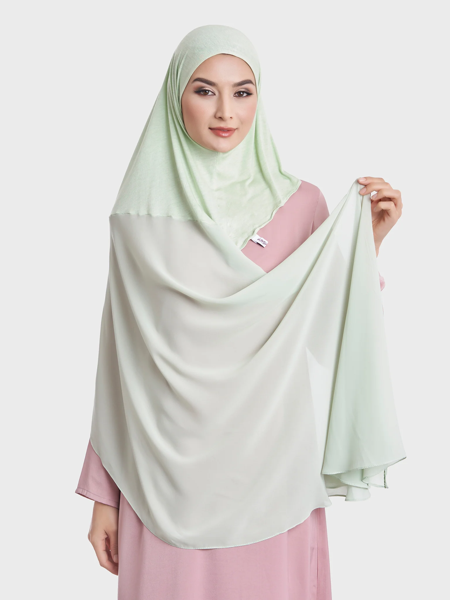 Ready to Wear Chiffon Single Stone Line Border Hijab (KP18115L) - Image 54