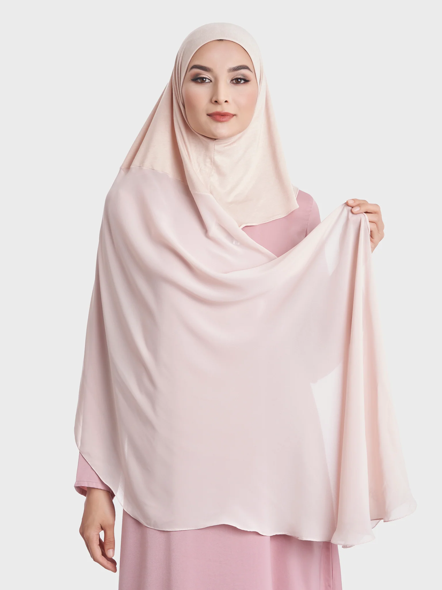 Ready to Wear Chiffon Single Stone Line Border Hijab (KP18115L) - Image 62