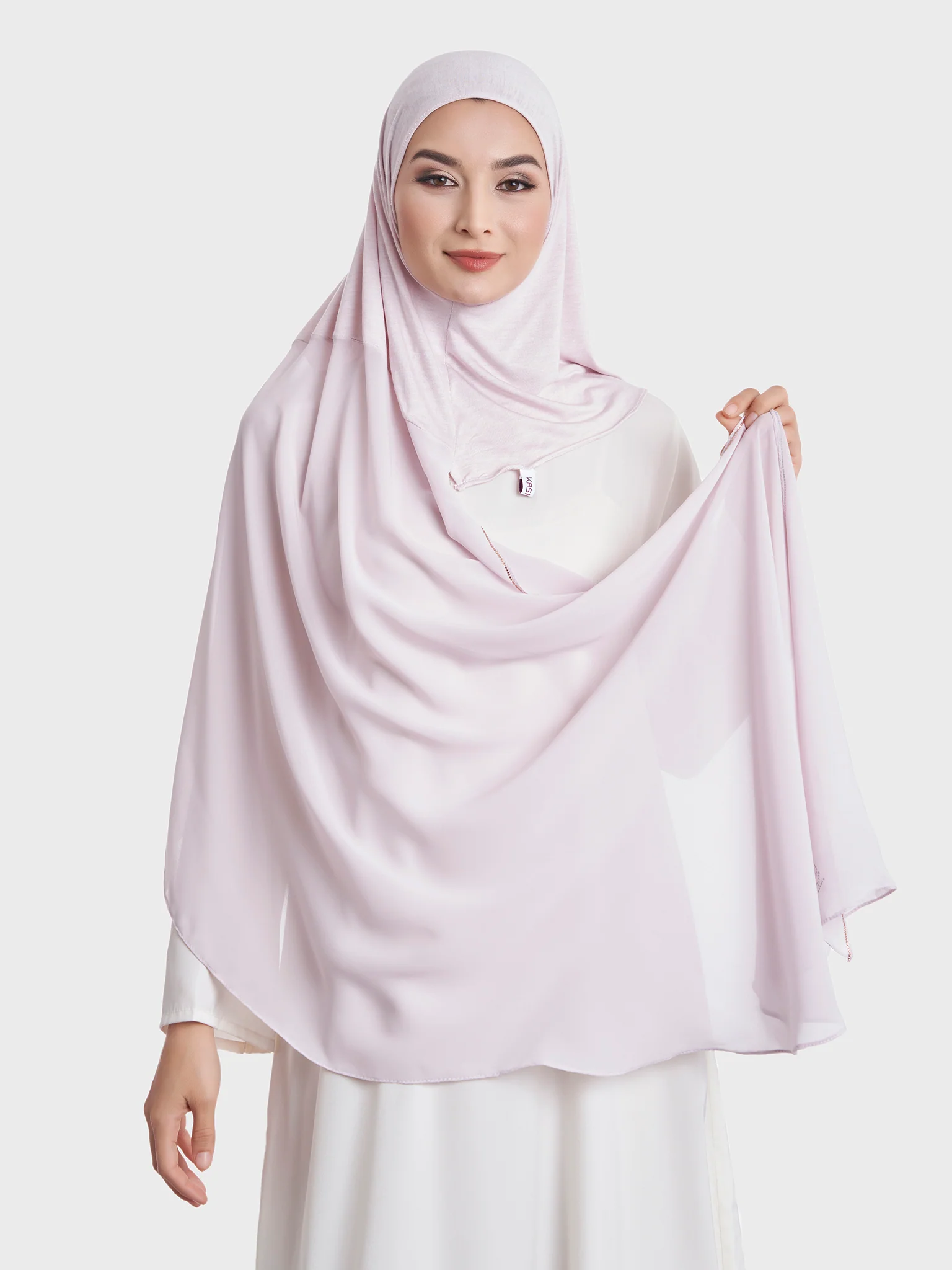 Ready to Wear Chiffon Single Stone Line Border Hijab (KP18115L) - Image 66