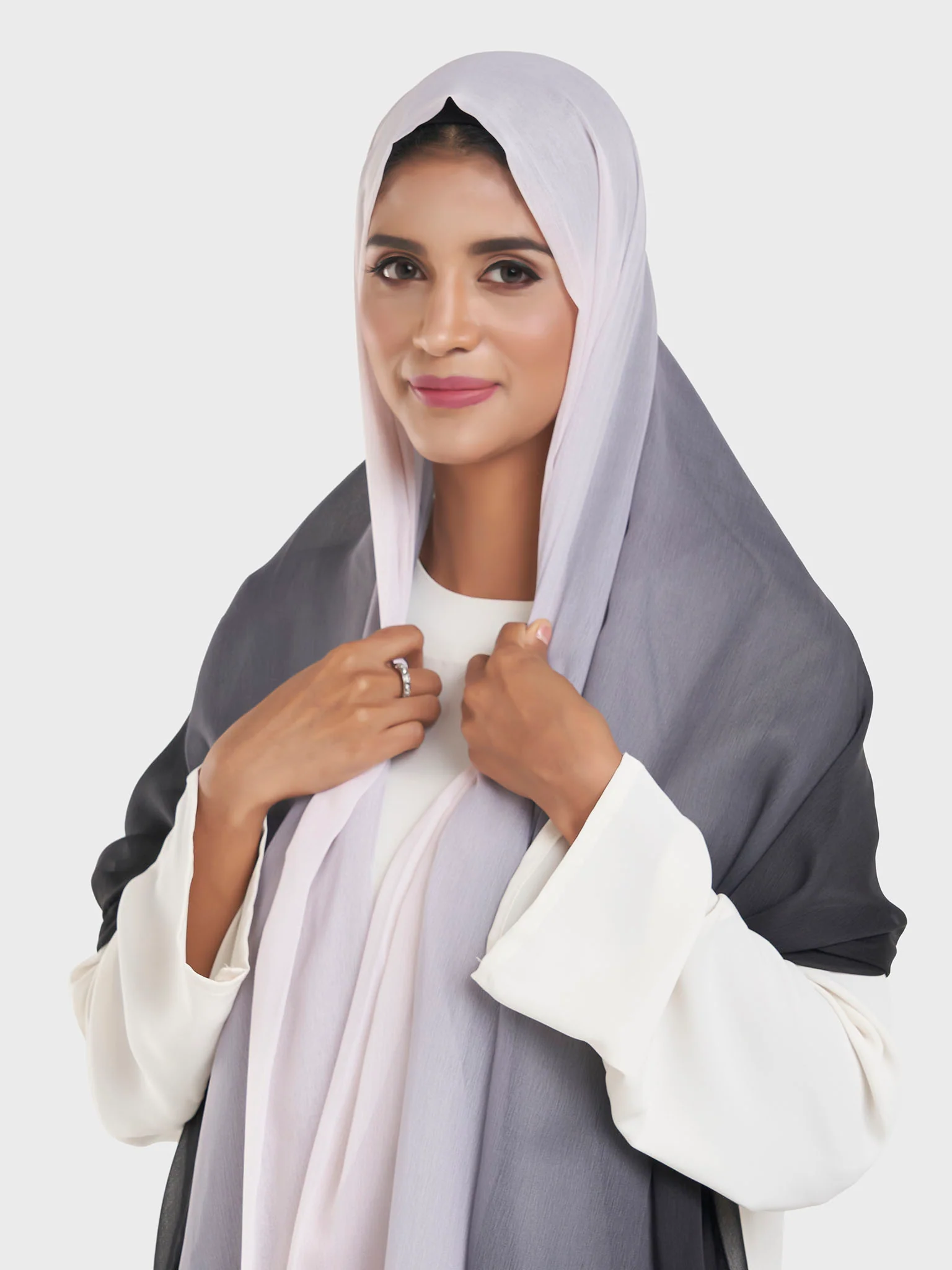Double Layered Chiffon Shaded Hijab (KP18199L) - Image 13