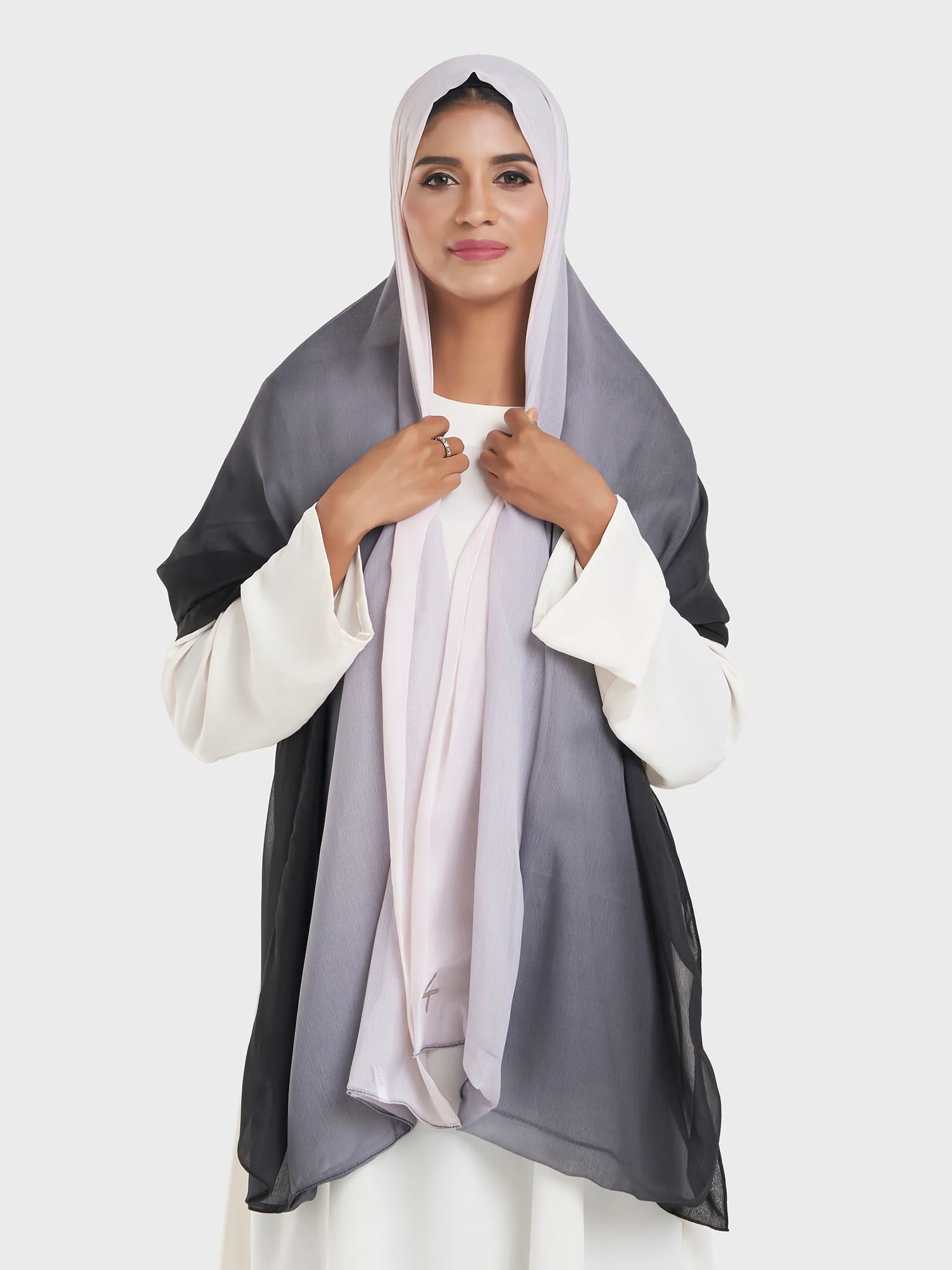 Double Layered Chiffon Shaded Hijab (KP18199L) - Image 14