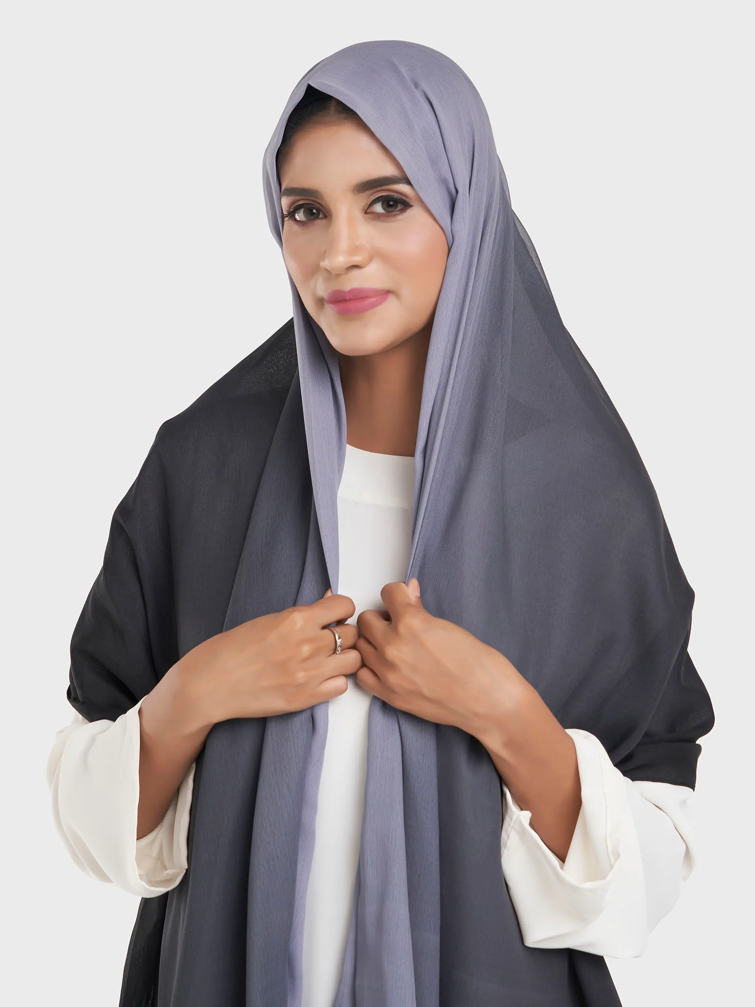 Double Layered Chiffon Shaded Hijab (KP18199L) - Image 16
