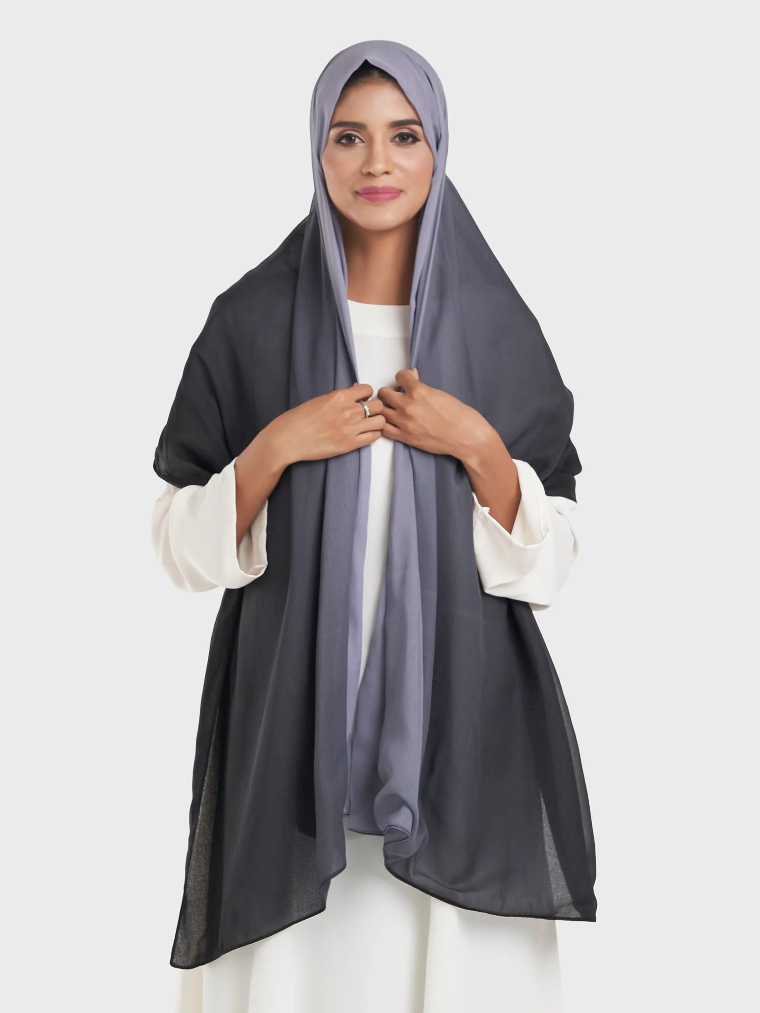 Double Layered Chiffon Shaded Hijab (KP18199L) - Image 17