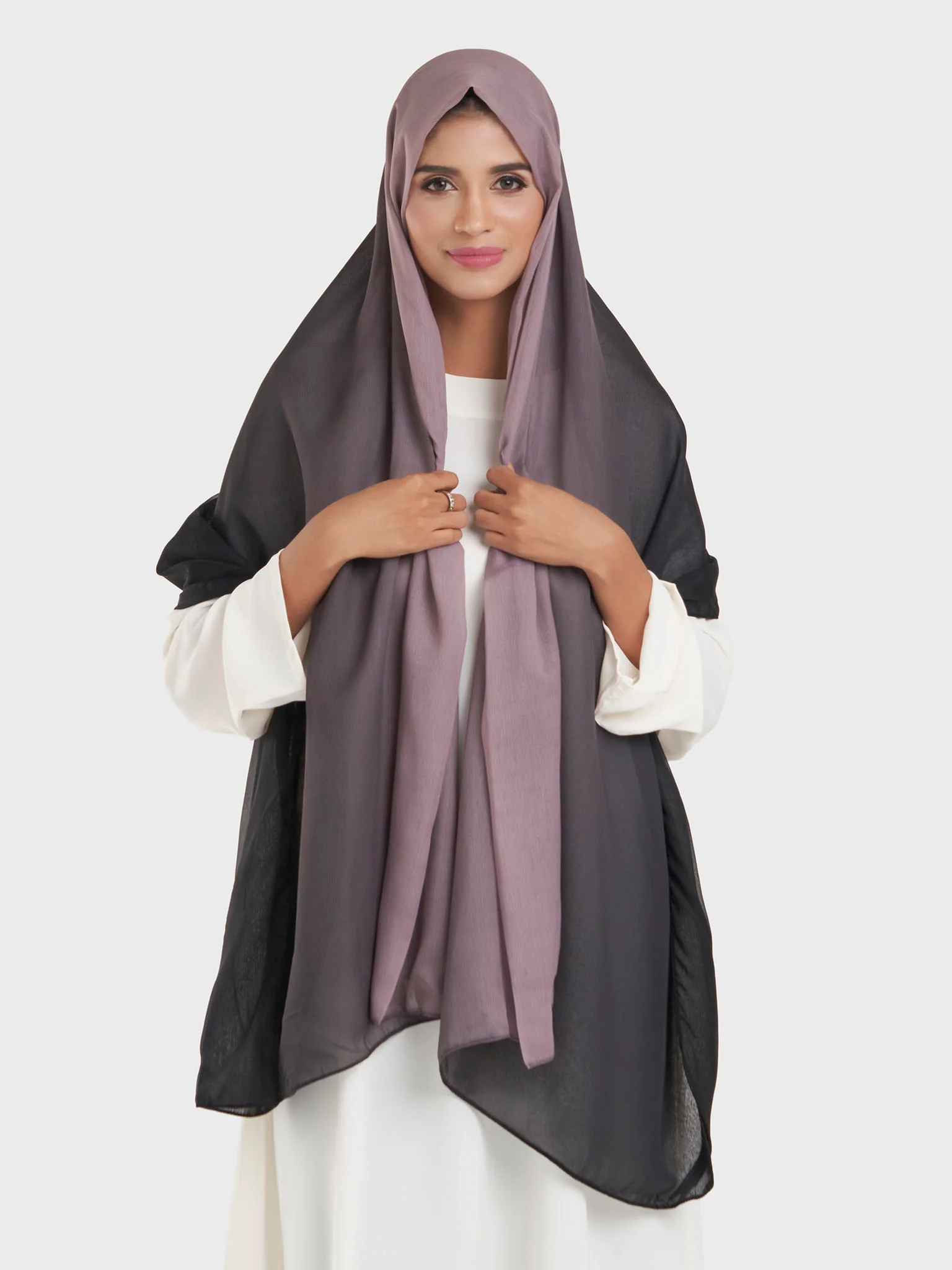 Double Layered Chiffon Shaded Hijab (KP18199L) - Image 20