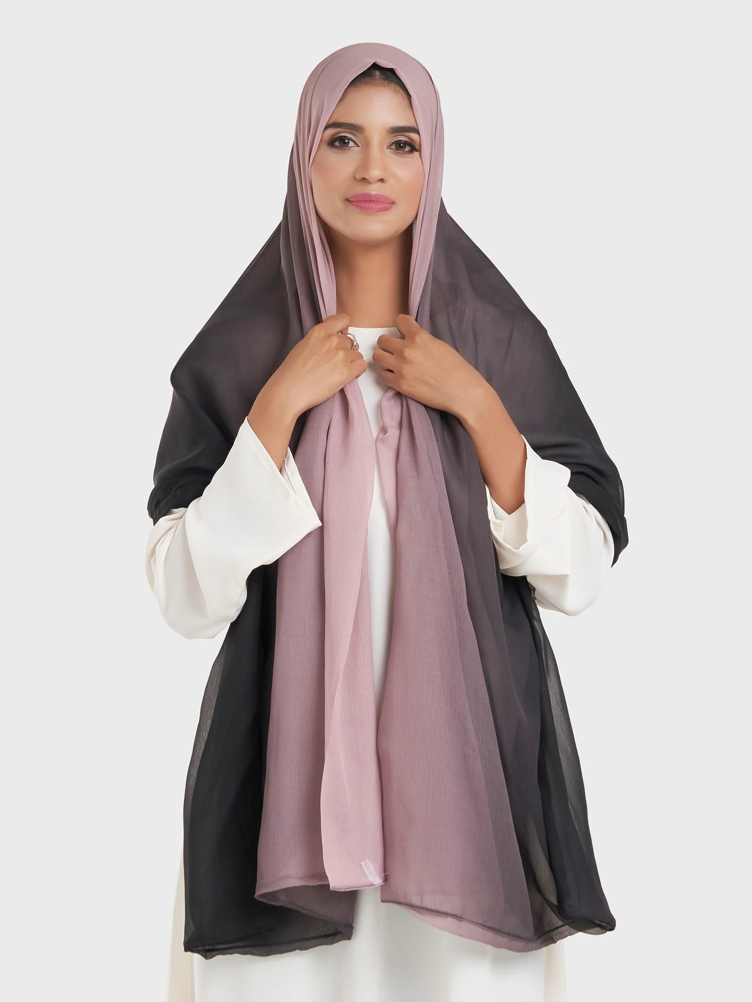 Double Layered Chiffon Shaded Hijab (KP18199L) - Image 23