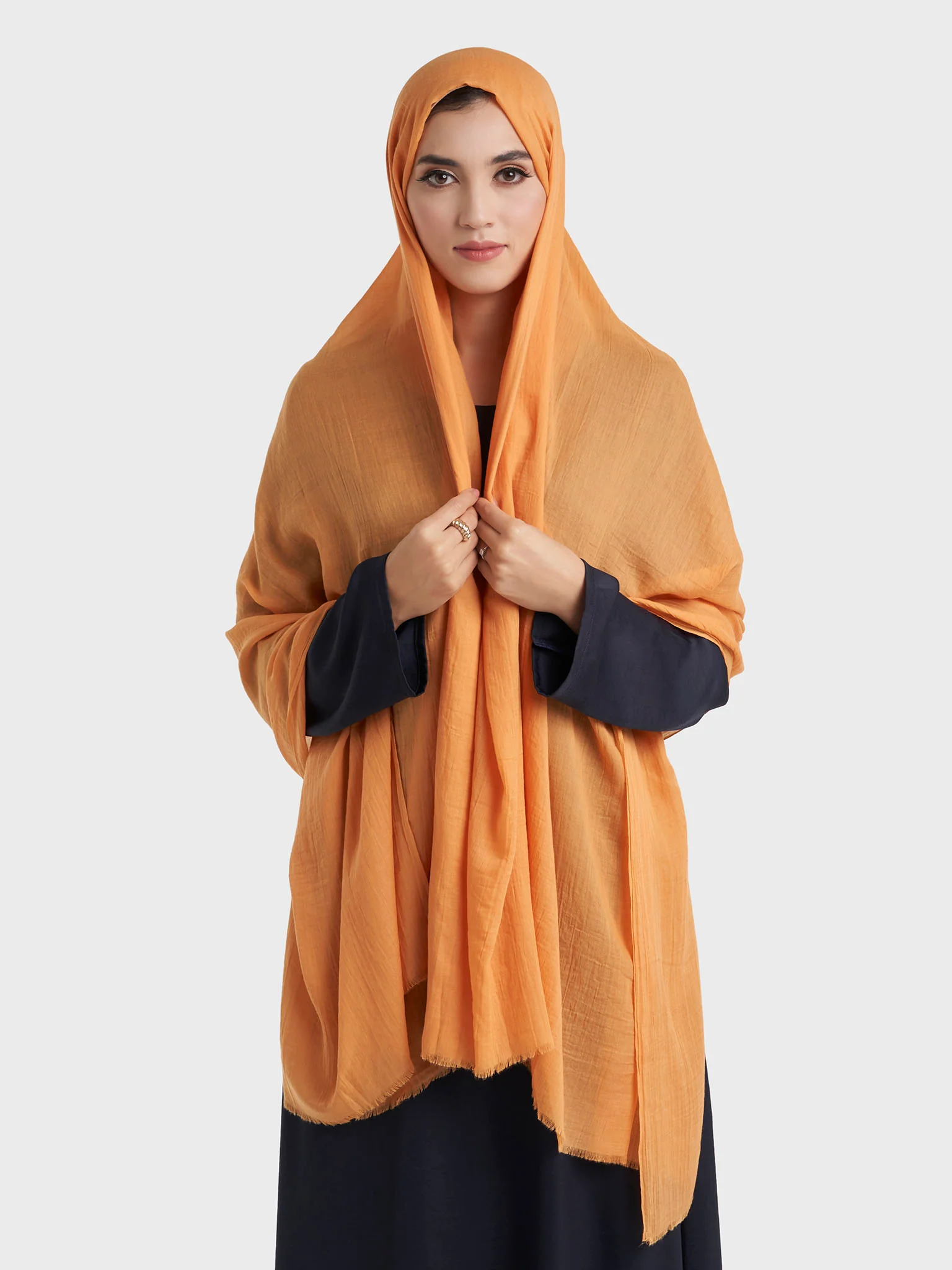 Plain Cotton Viscose Hijab (KGD171L) - Image 11