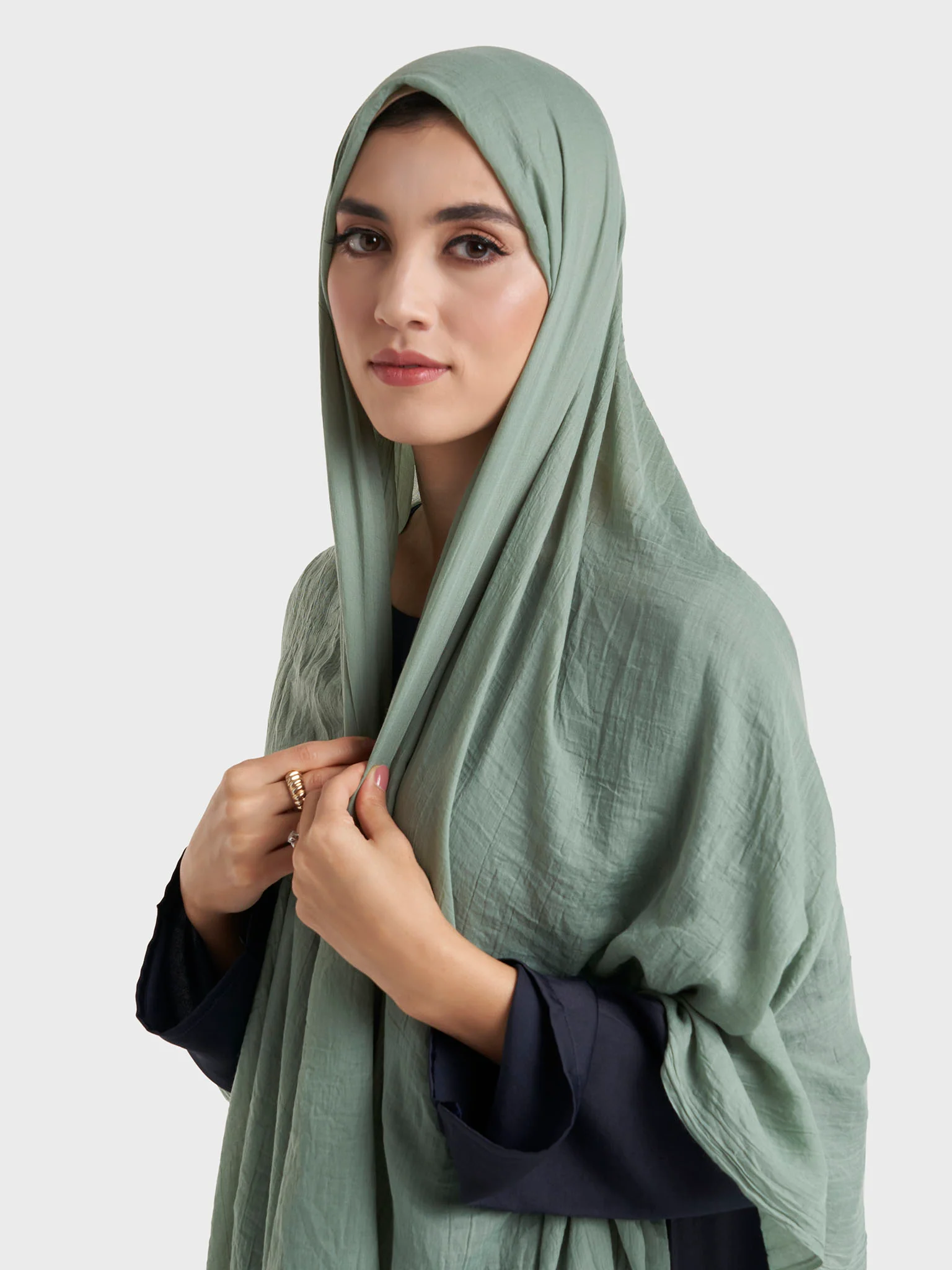 Plain Cotton Viscose Hijab (KGD171L) - Image 16