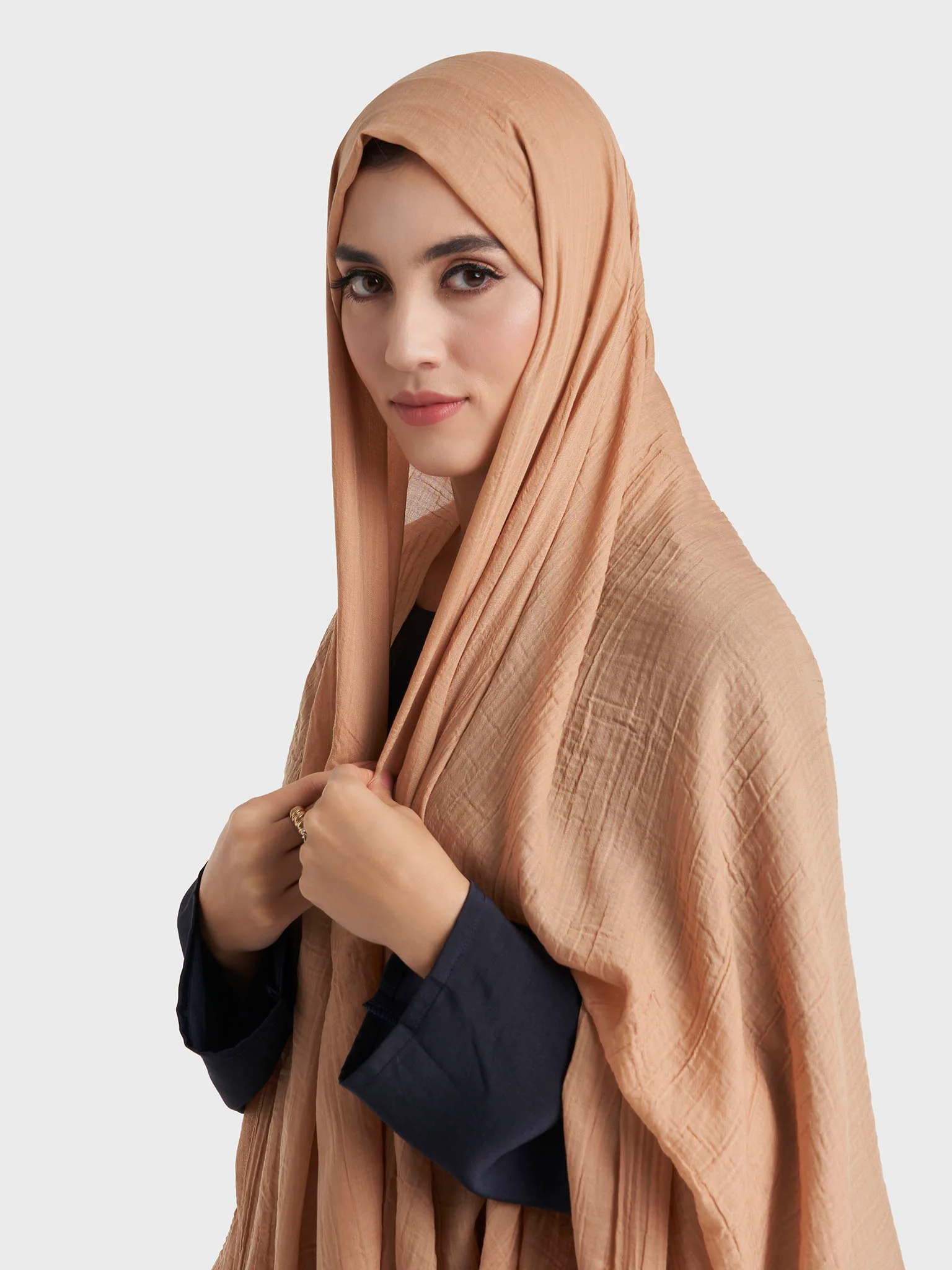 Plain Cotton Viscose Hijab (KGD171L) - Image 4