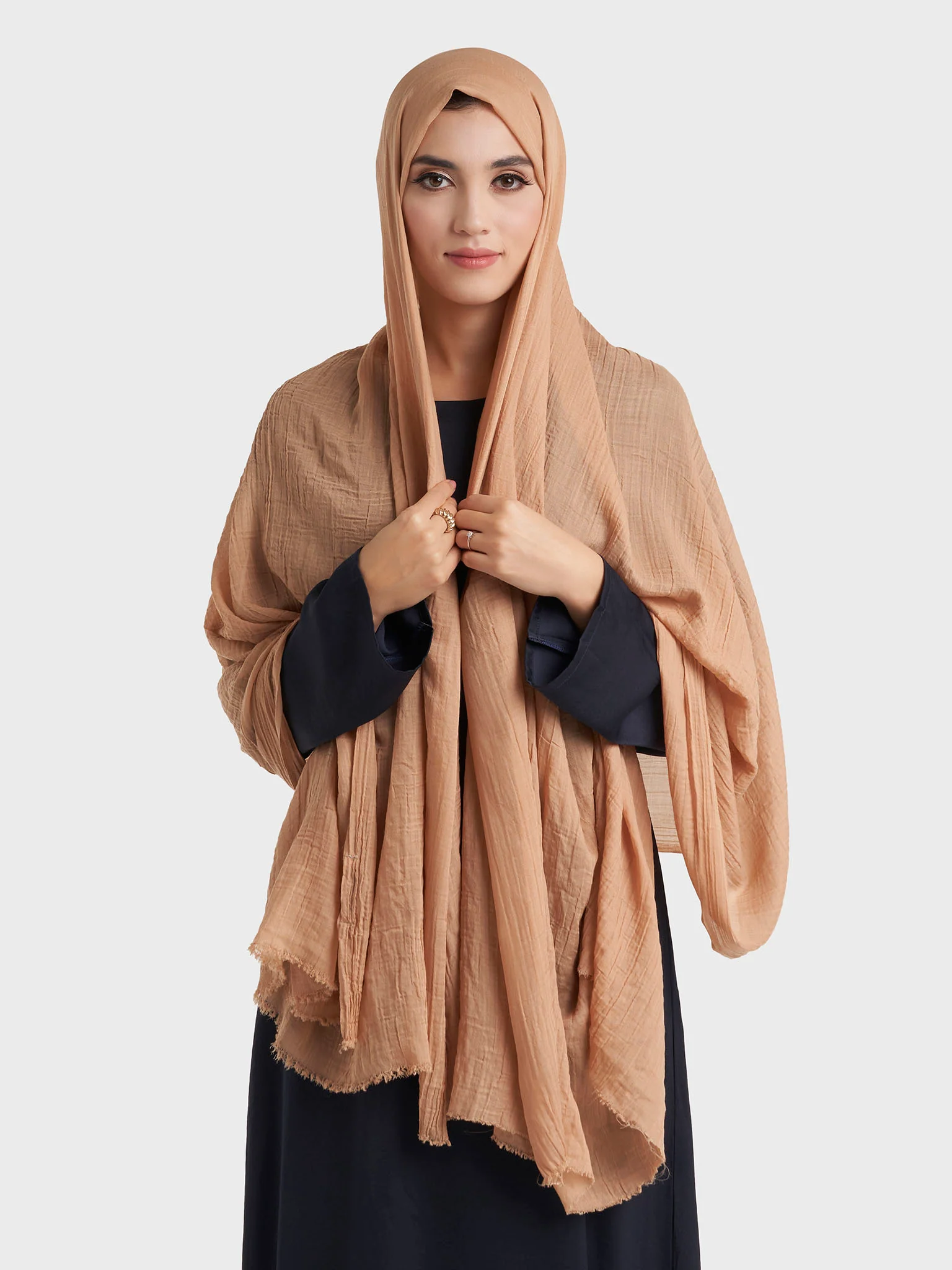 Plain Cotton Viscose Hijab (KGD171L) - Image 5