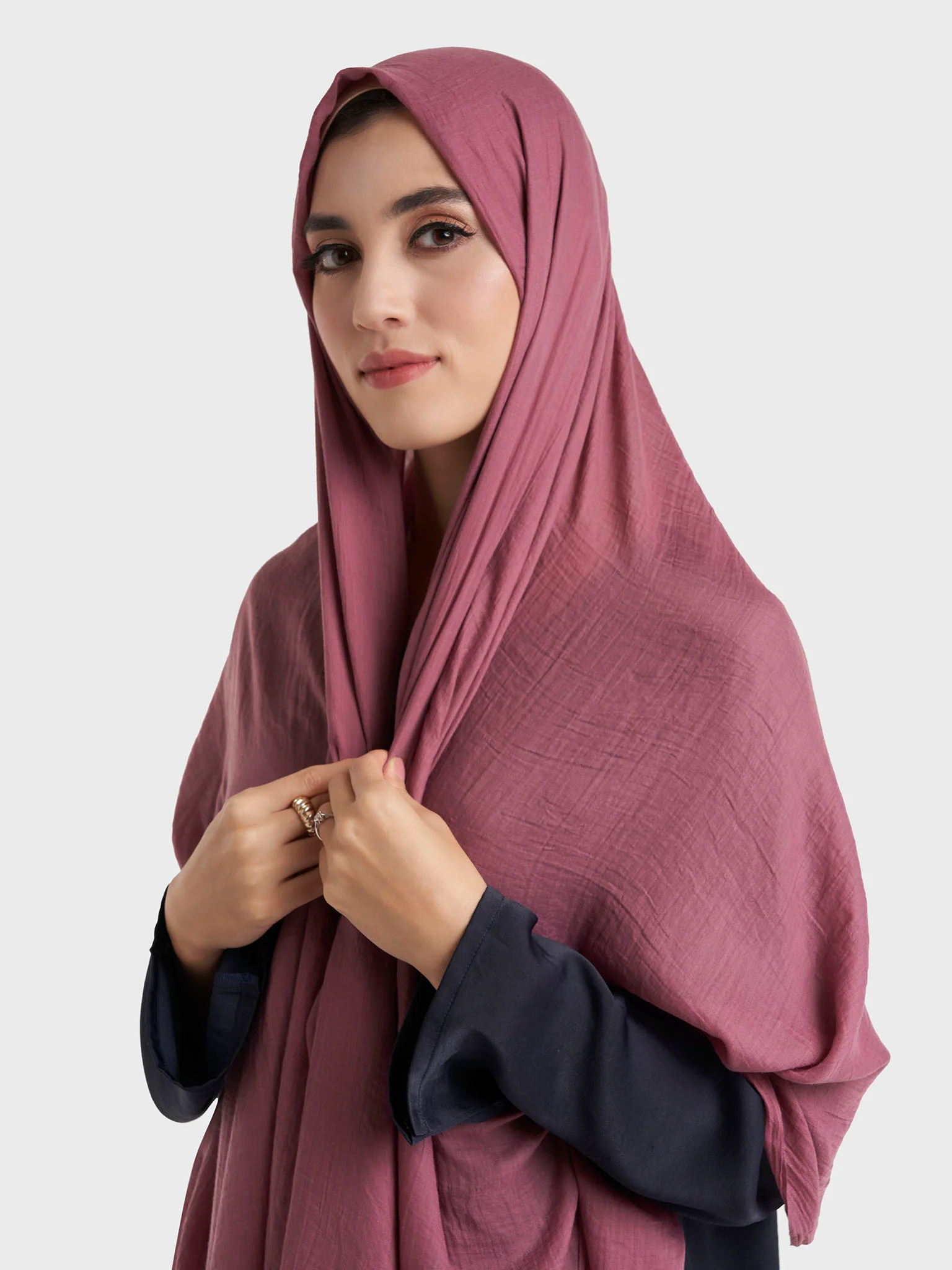 Plain Cotton Viscose Hijab (KGD171L) - Image 7