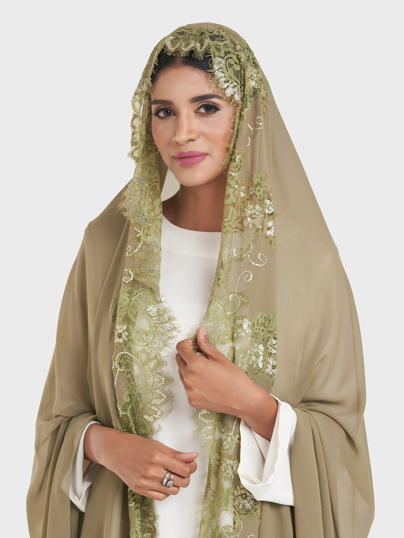 Maxi Hijab With Shaded Dantel Work Border (KP18124L) - Image 40