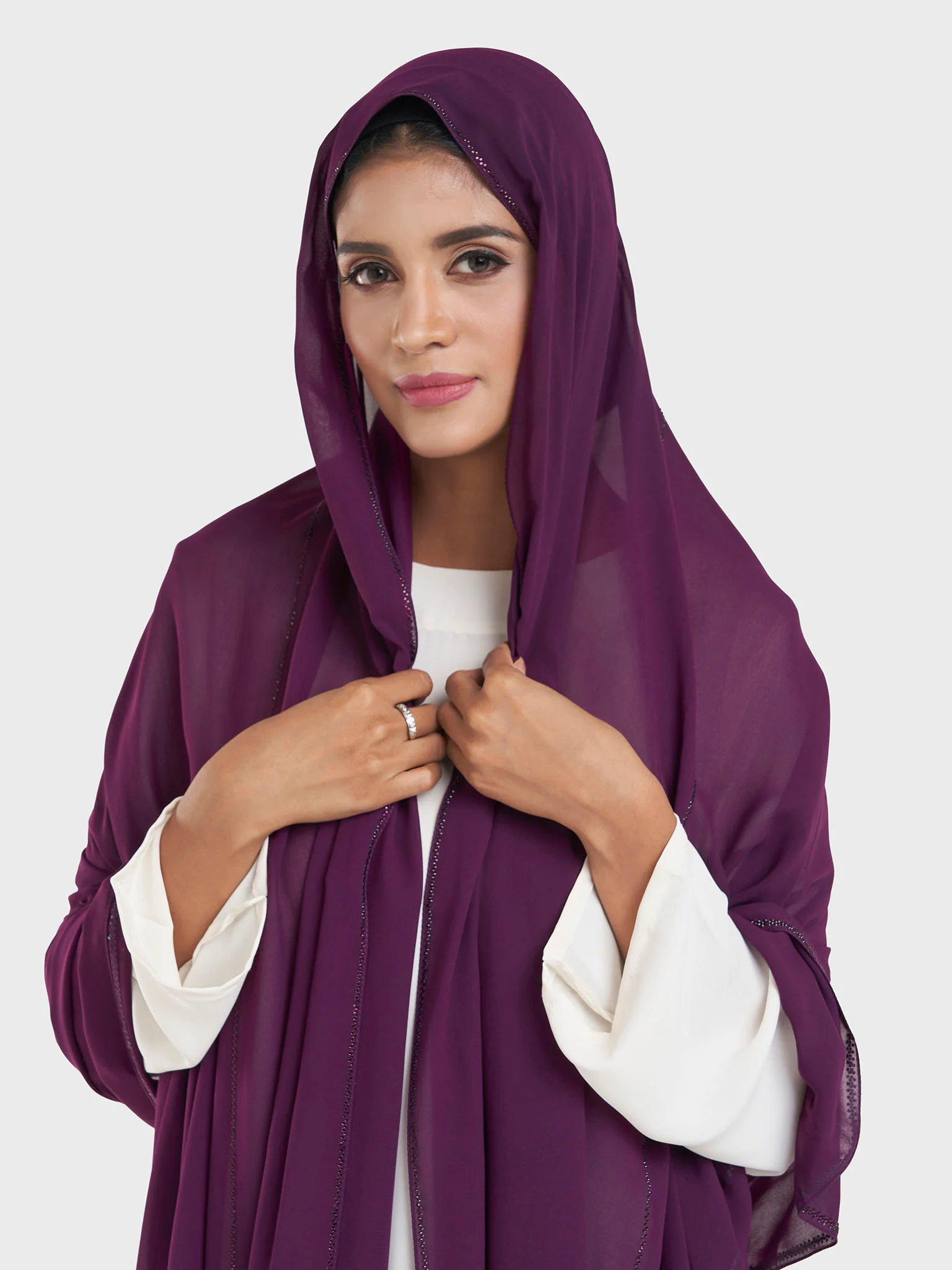 Chiffon Broken Stone Line Maxi Hijab (KP18203L) - Image 22