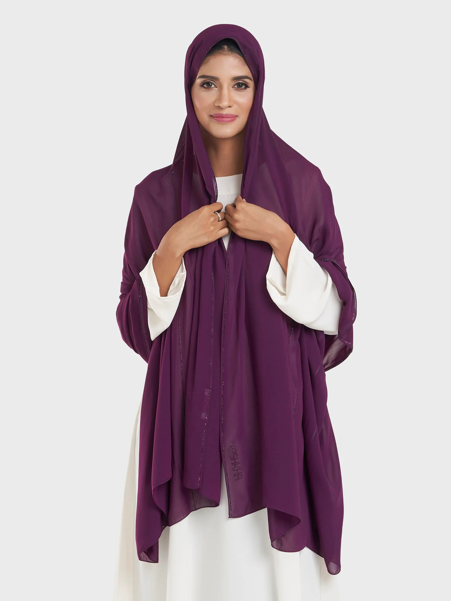 Chiffon Broken Stone Line Maxi Hijab (KP18203L) - Image 23