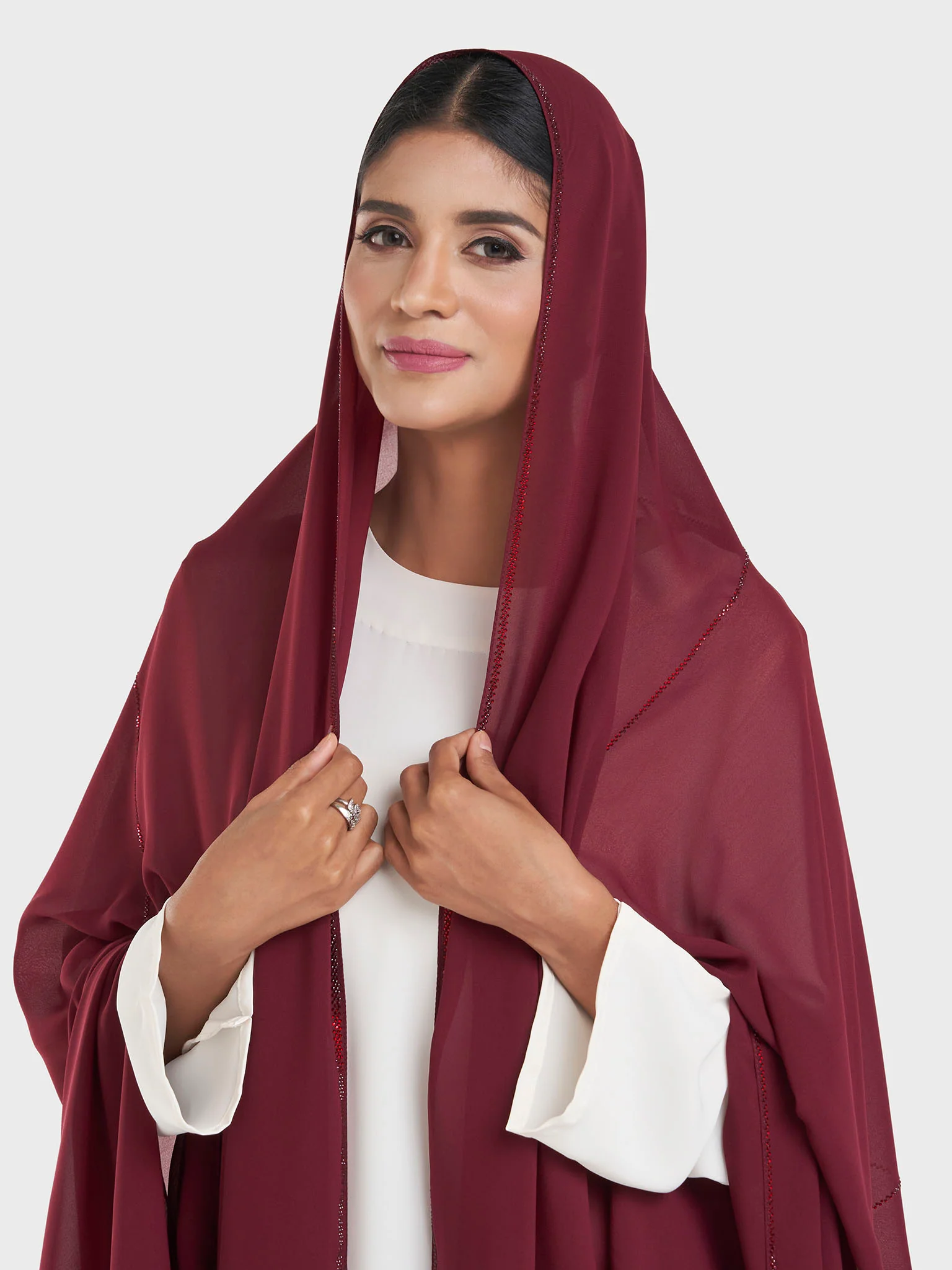 Chiffon Broken Stone Line Maxi Hijab (KP18203L) - Image 37