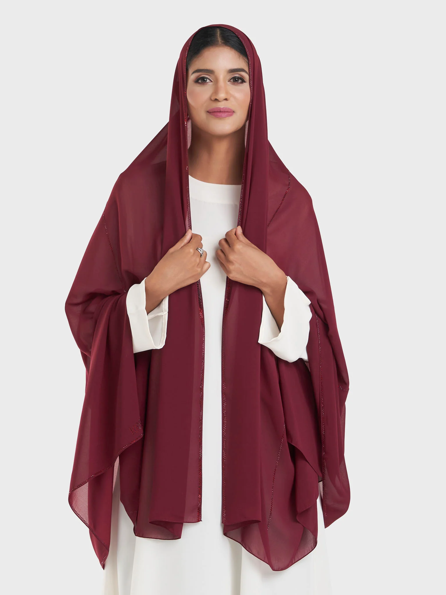 Chiffon Broken Stone Line Maxi Hijab (KP18203L) - Image 38