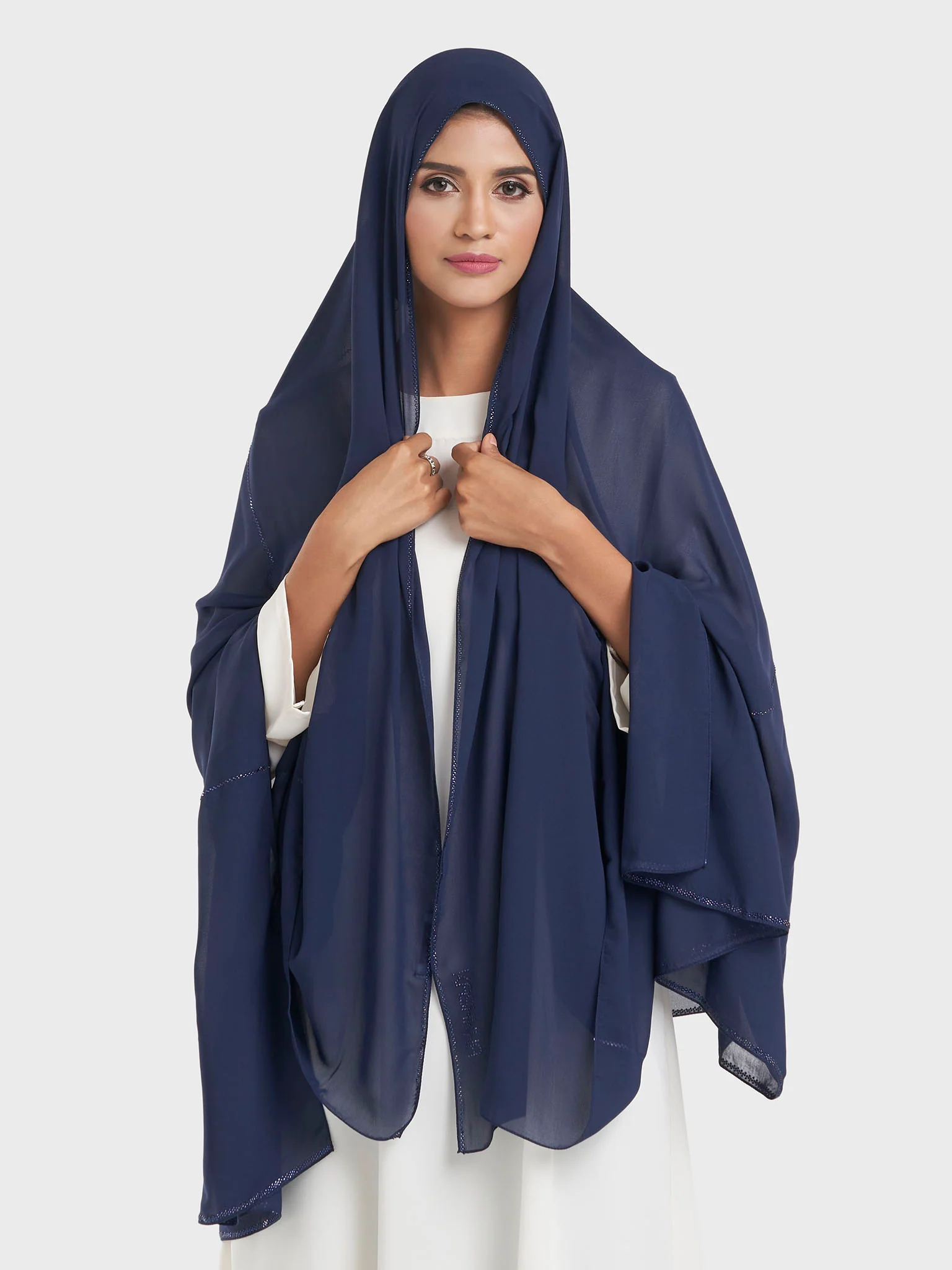 Chiffon Broken Stone Line Maxi Hijab (KP18203L) - Image 41