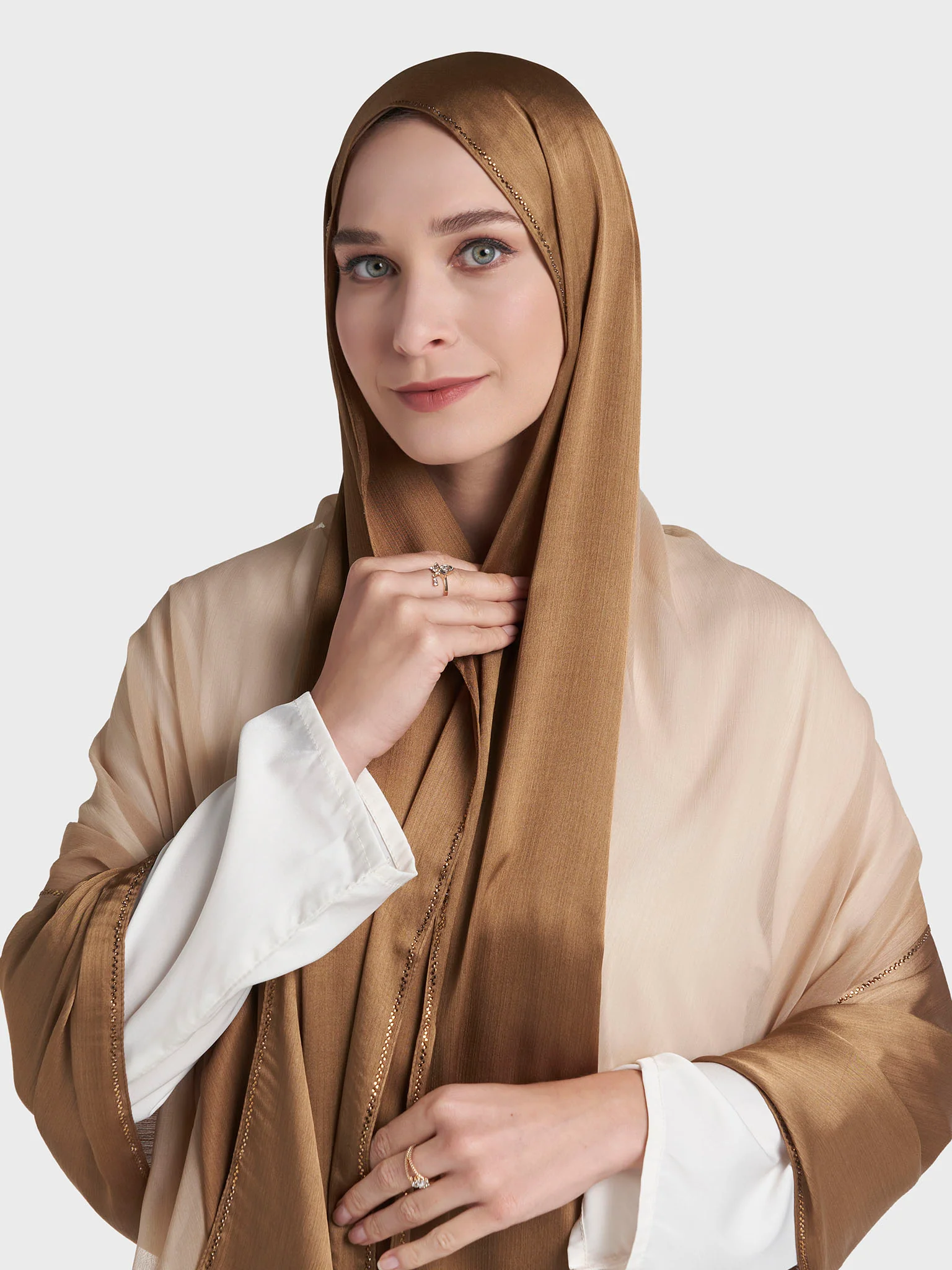 Stone Work Crinkle Chiffon Hijab (KP18224L) - Image 11