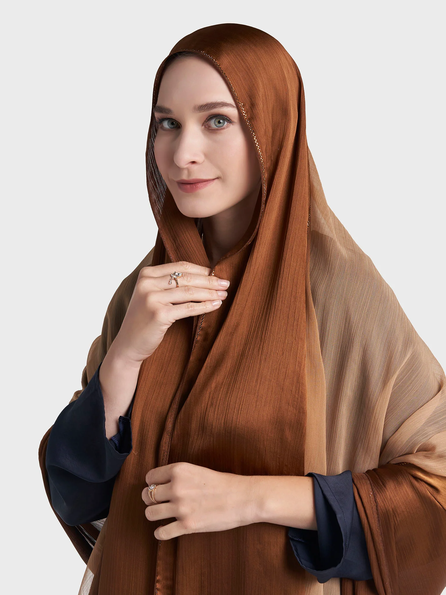 Stone Work Crinkle Chiffon Hijab (KP18224L) - Image 15