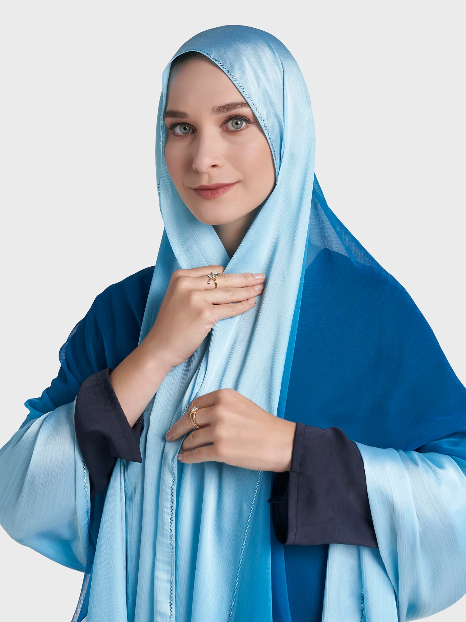 Stone Work Crinkle Chiffon Hijab (KP18224L) - Image 16