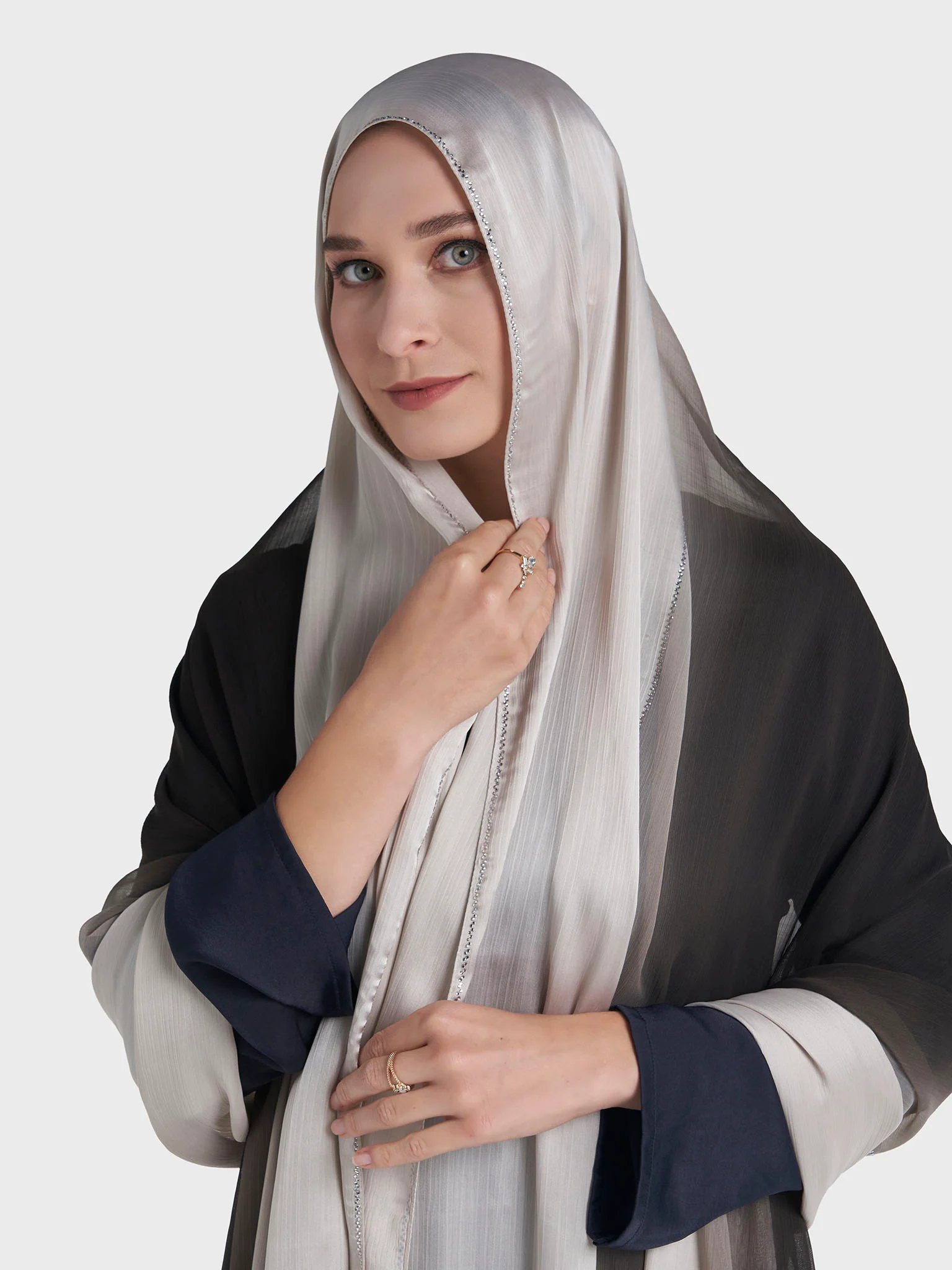 Stone Work Crinkle Chiffon Hijab (KP18224L) - Image 17