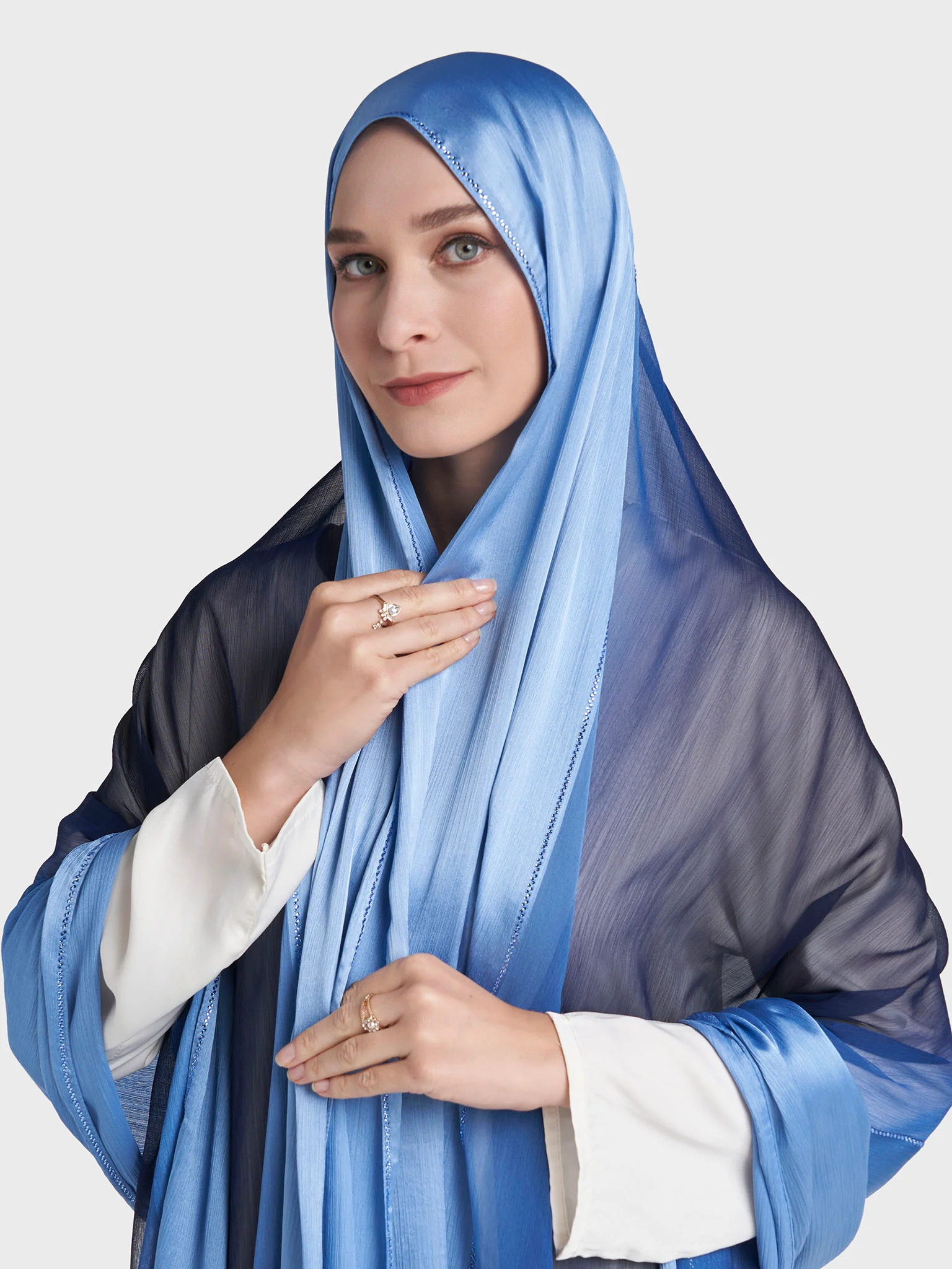 Stone Work Crinkle Chiffon Hijab (KP18224L) - Image 18