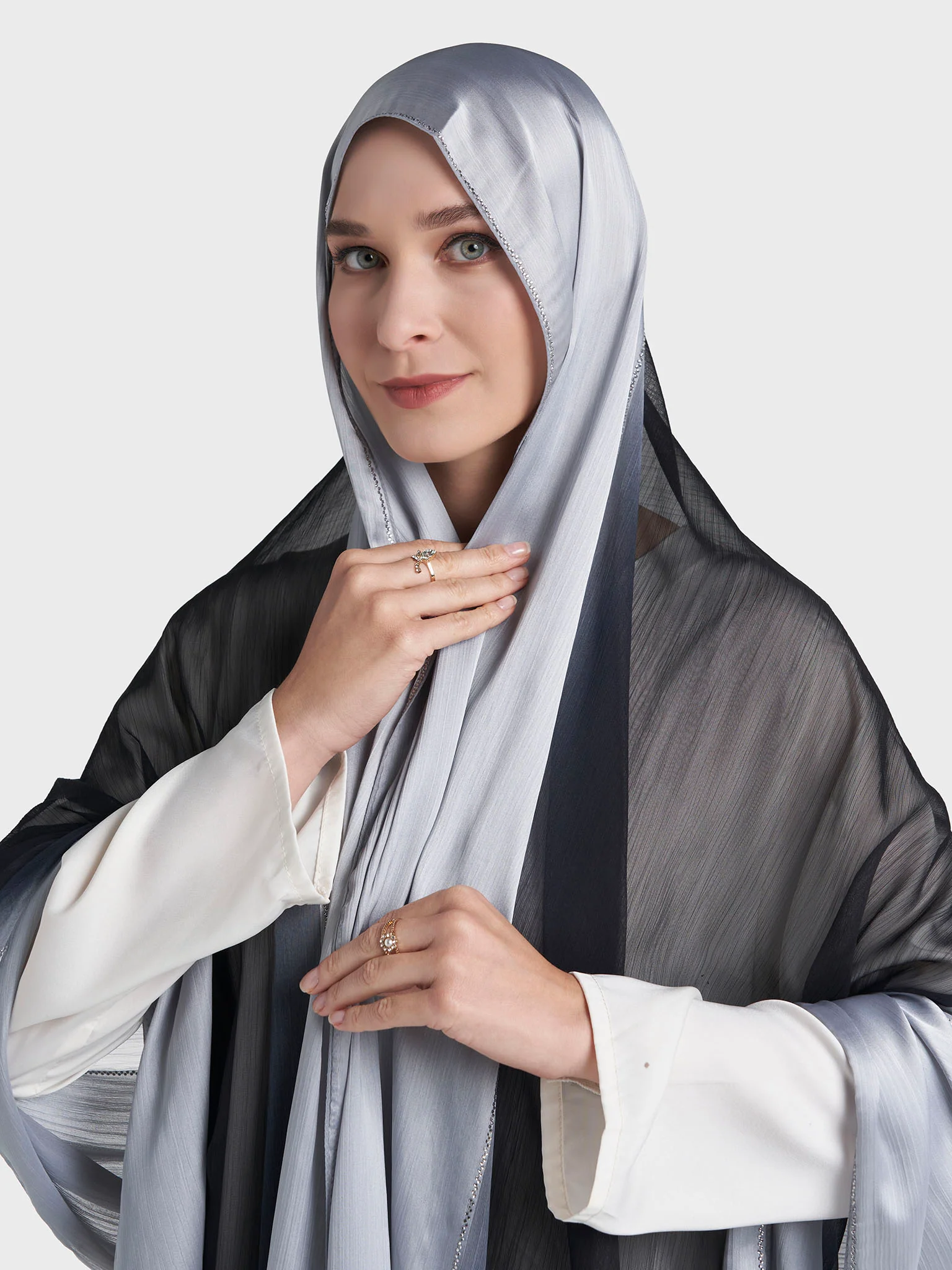 Stone Work Crinkle Chiffon Hijab (KP18224L) - Image 19