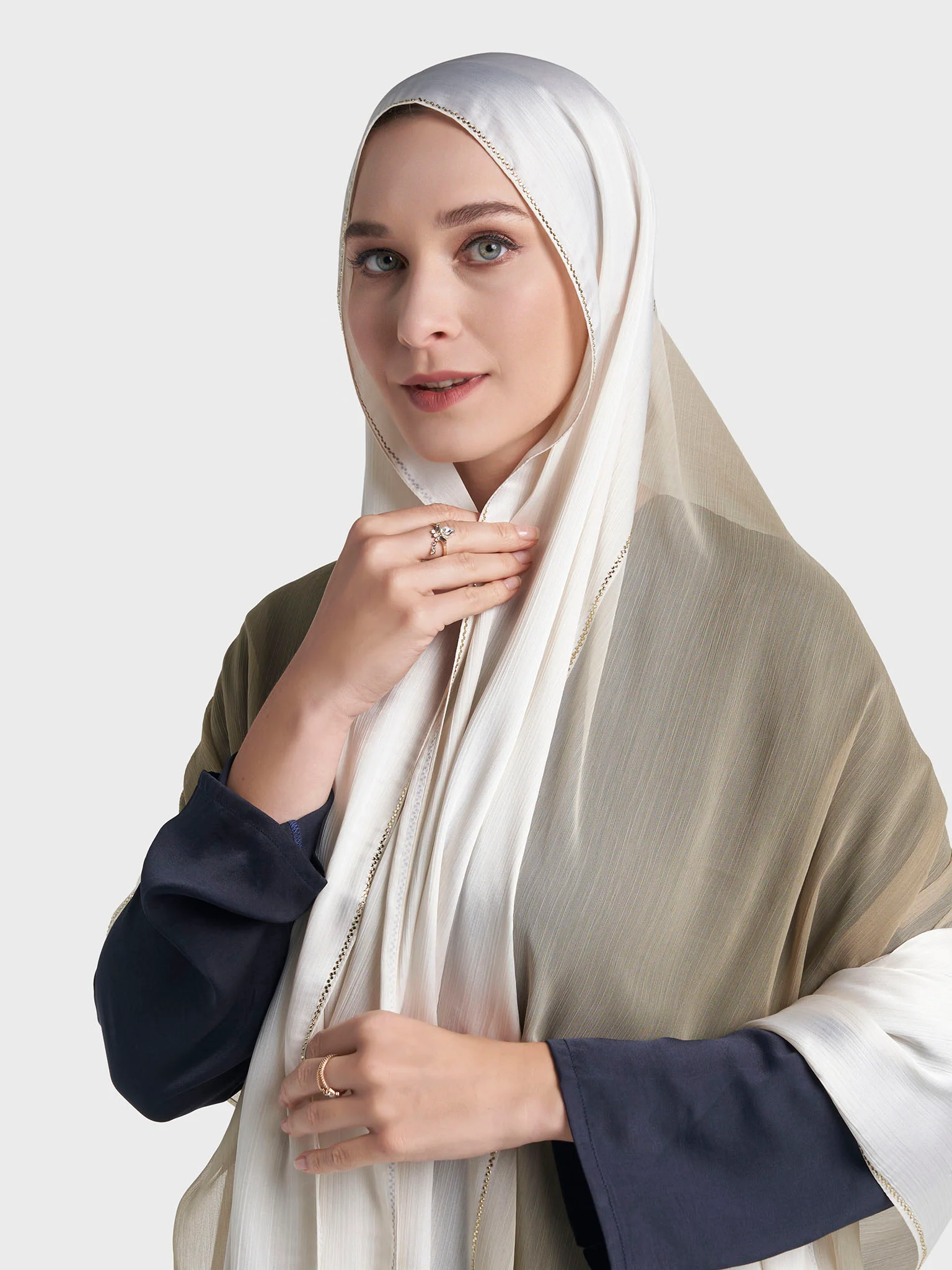 Stone Work Crinkle Chiffon Hijab (KP18224L) - Image 20