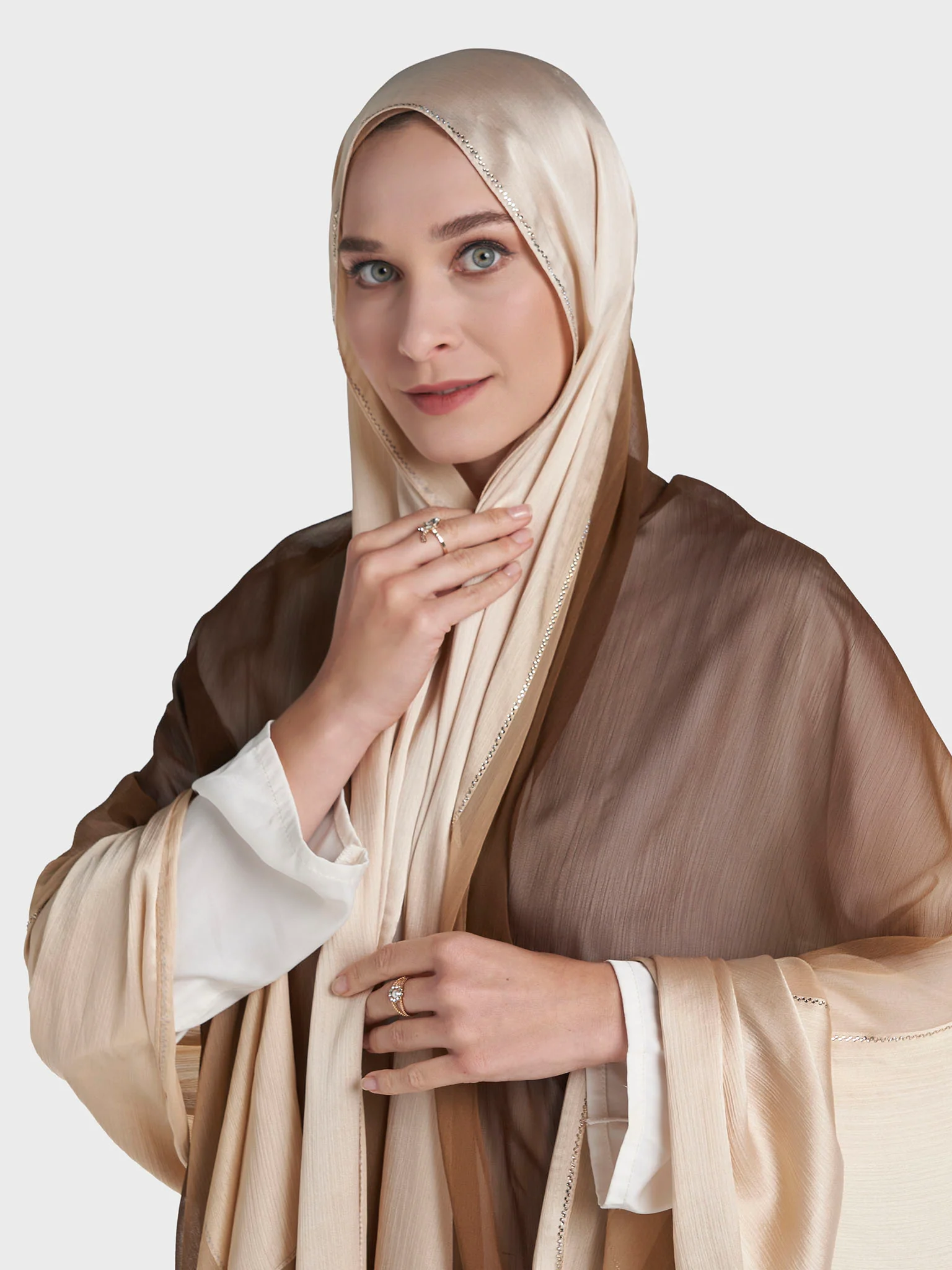 Stone Work Crinkle Chiffon Hijab (KP18224L) - Image 21