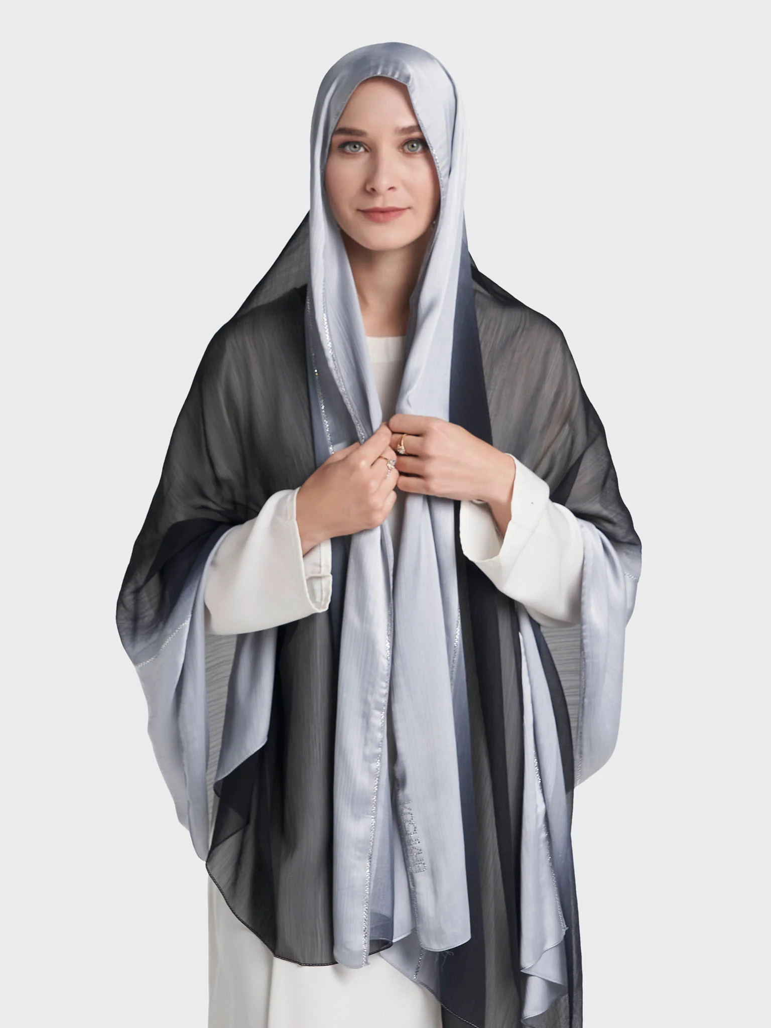 Stone Work Crinkle Chiffon Hijab (KP18224L) - Image 24