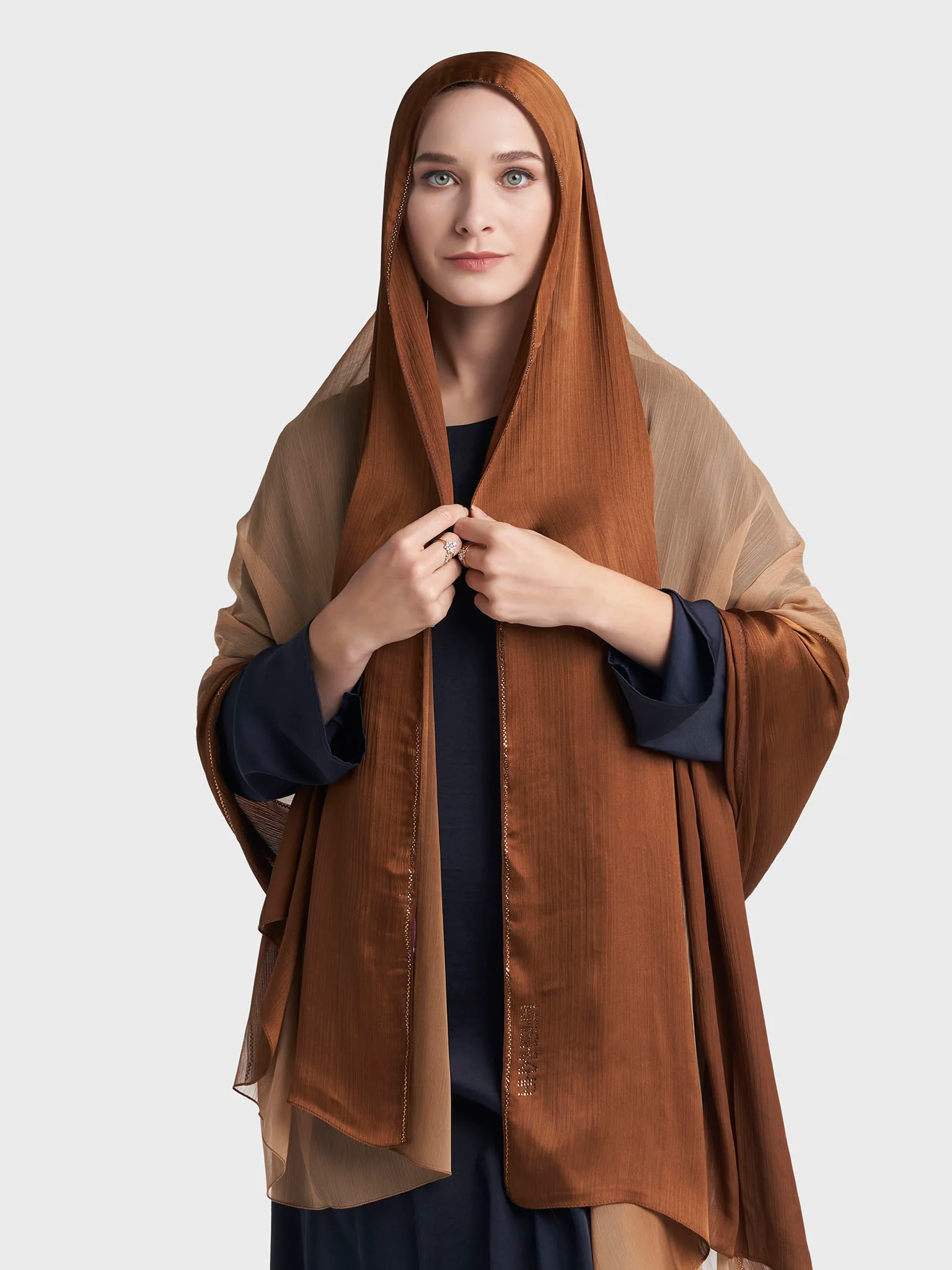 Stone Work Crinkle Chiffon Hijab (KP18224L) - Image 30