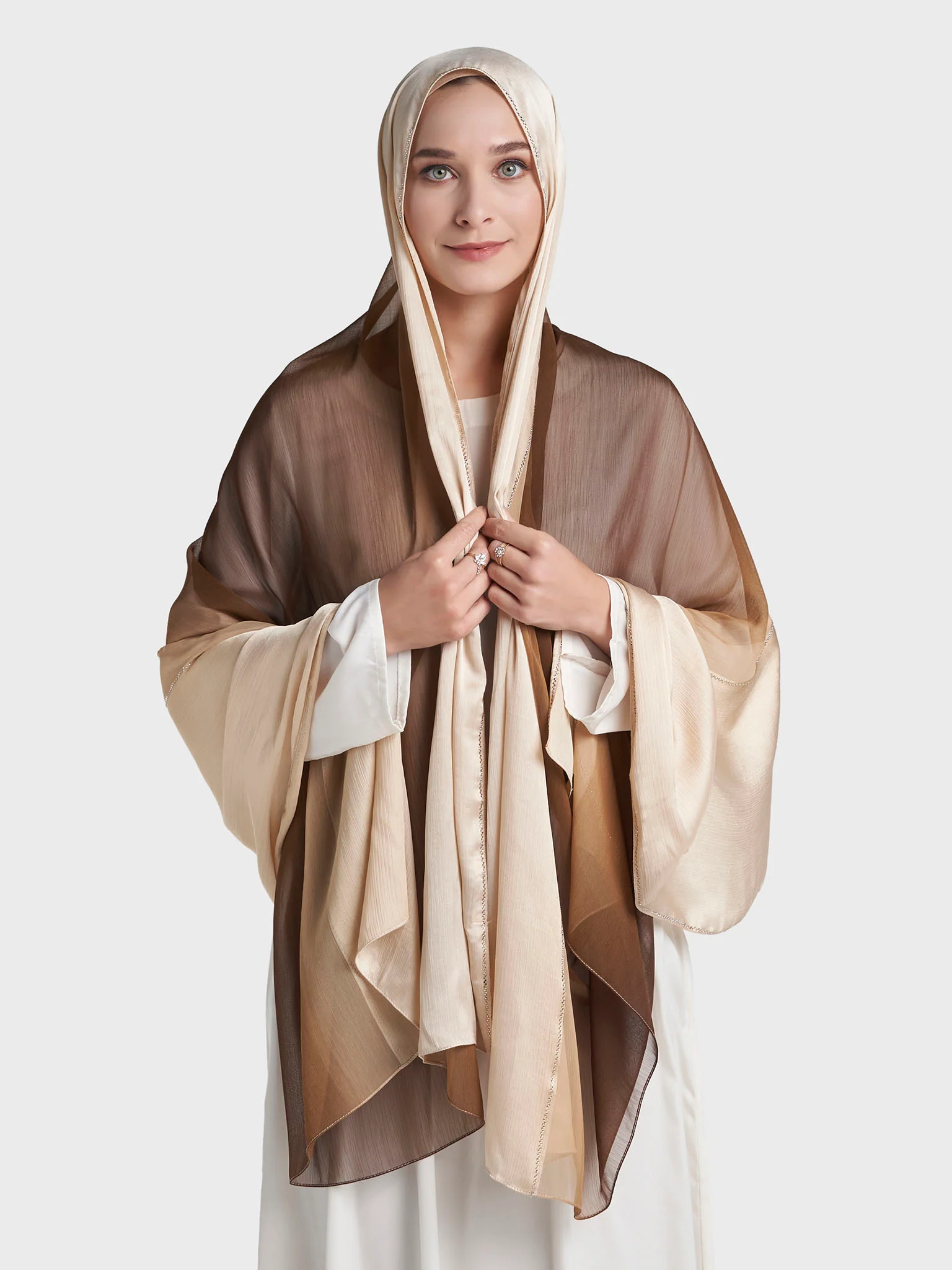 Stone Work Crinkle Chiffon Hijab (KP18224L) - Image 32