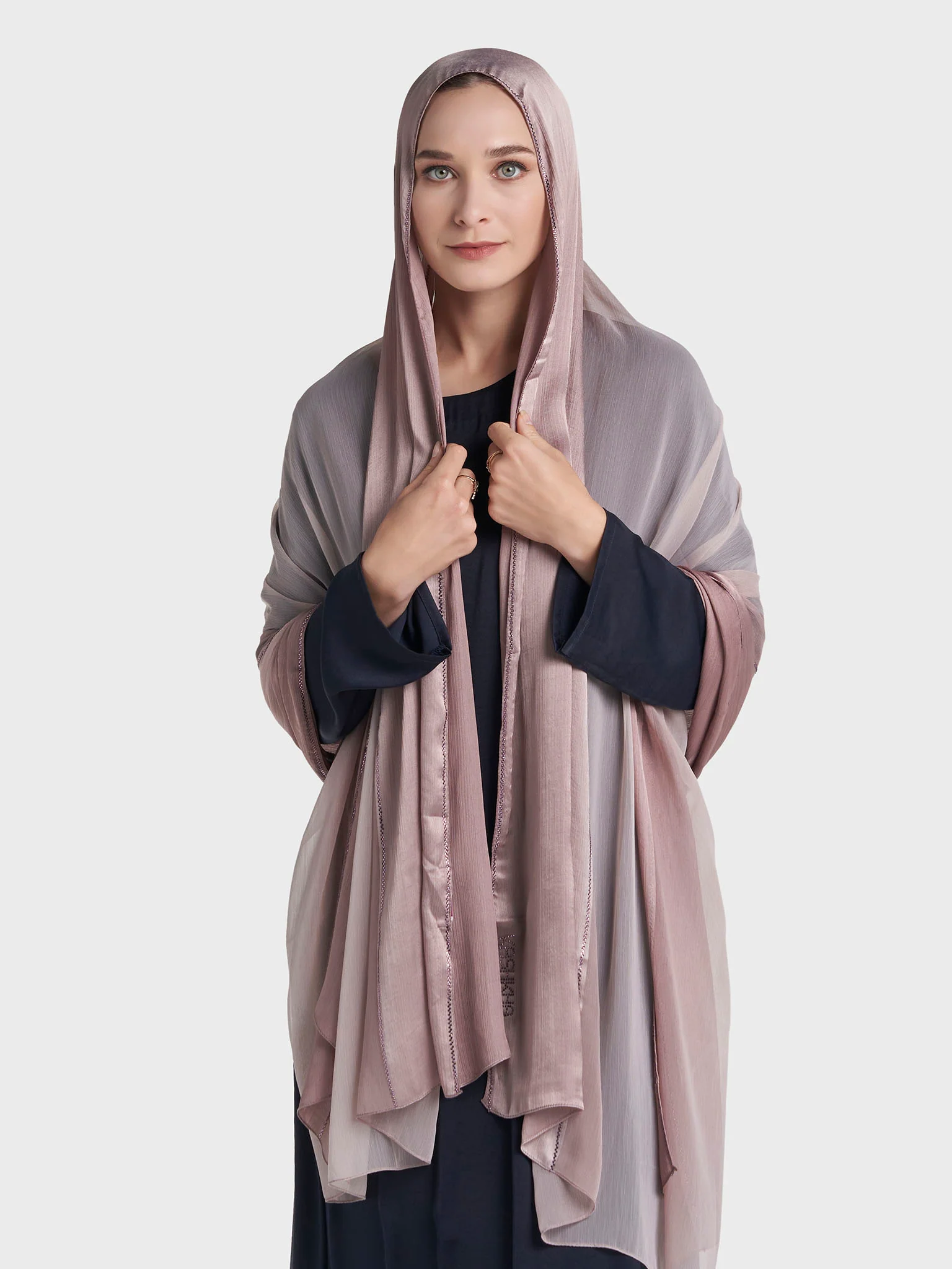 Stone Work Crinkle Chiffon Hijab (KP18224L) - Image 42