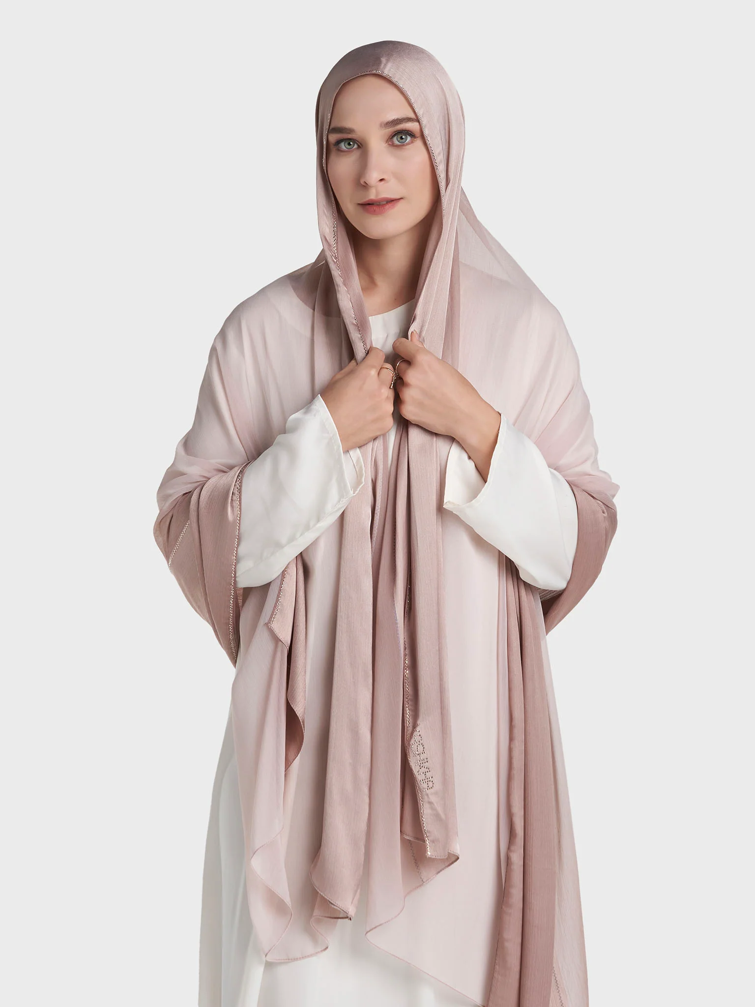 Stone Work Crinkle Chiffon Hijab (KP18224L) - Image 46