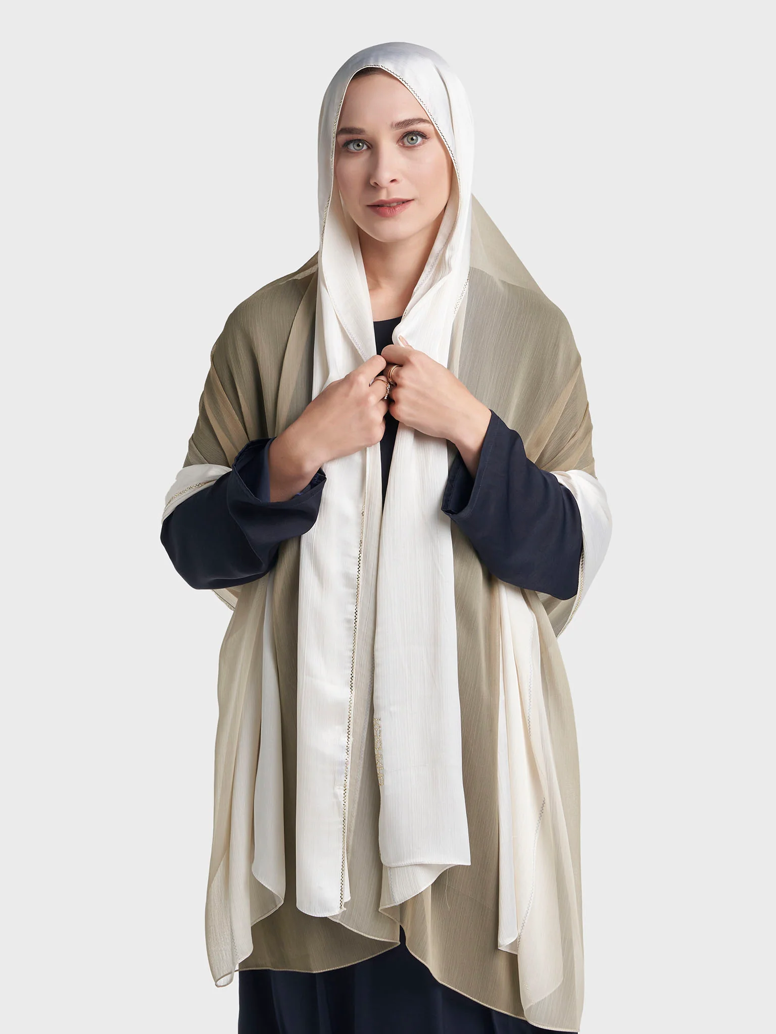 Stone Work Crinkle Chiffon Hijab (KP18224L) - Image 48