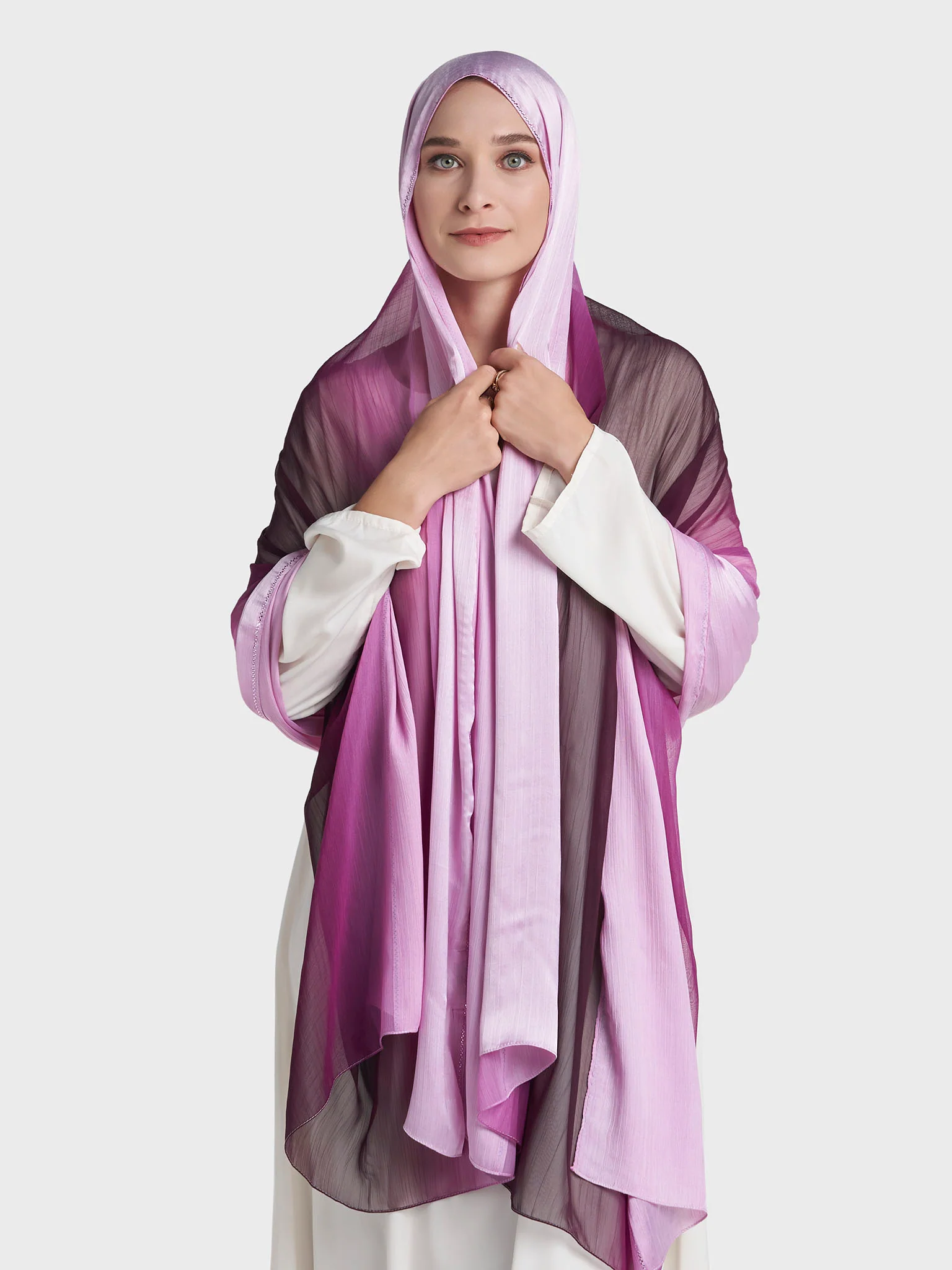 Stone Work Crinkle Chiffon Hijab (KP18224L) - Image 54