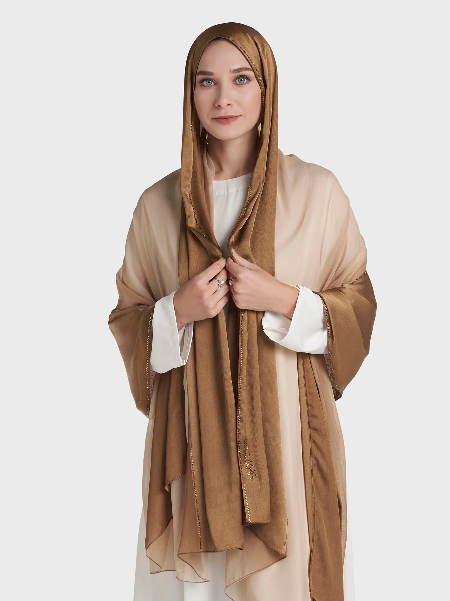 Stone Work Crinkle Chiffon Hijab (KP18224L) - Image 56