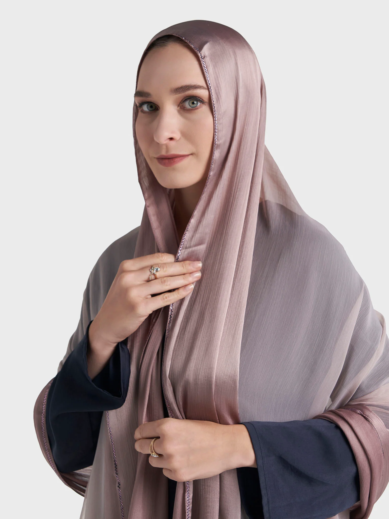 Stone Work Crinkle Chiffon Hijab (KP18224L) - Image 6