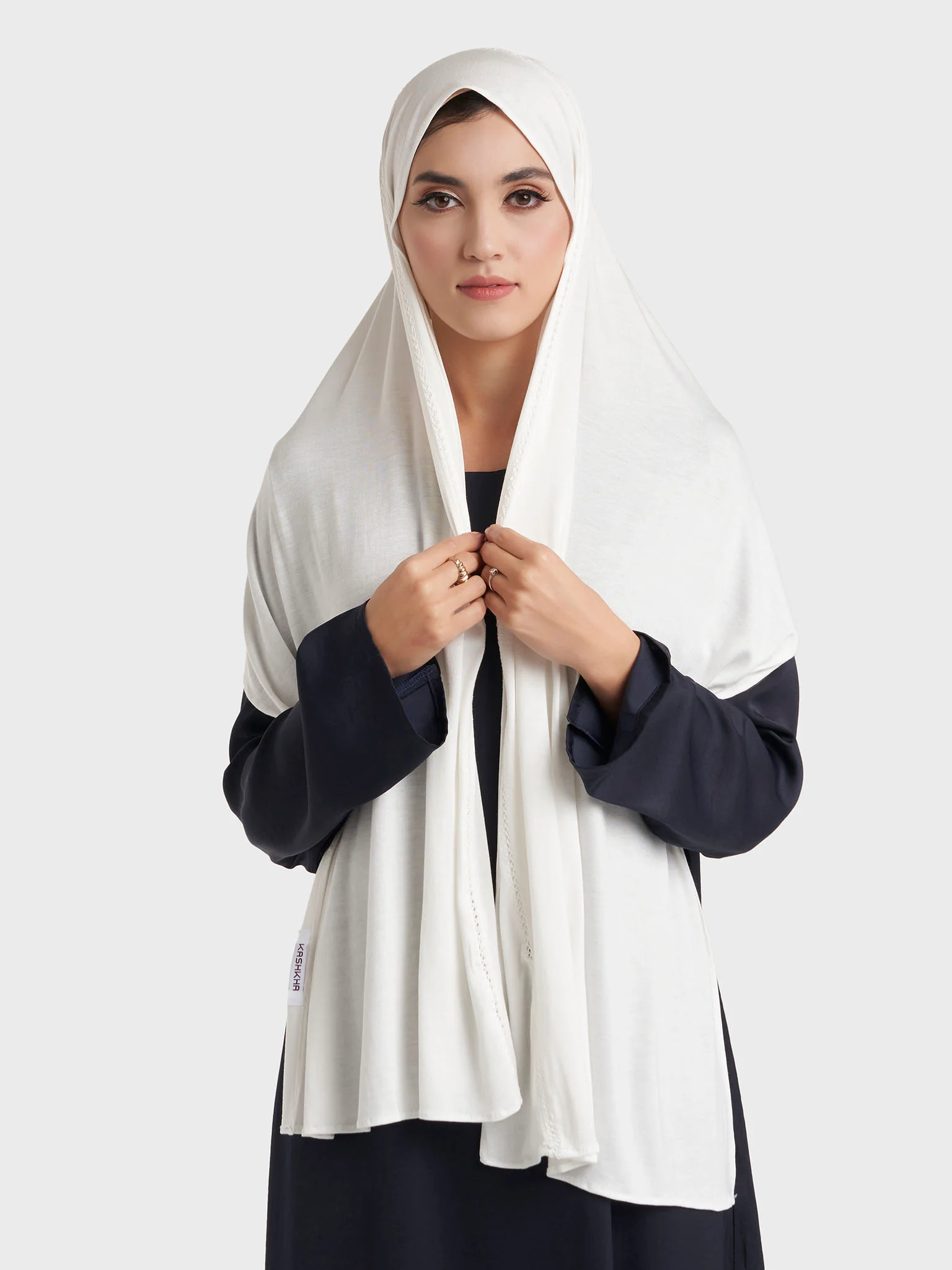 Faggot Stitching Jersey Hijab (HYM106) - Image 11