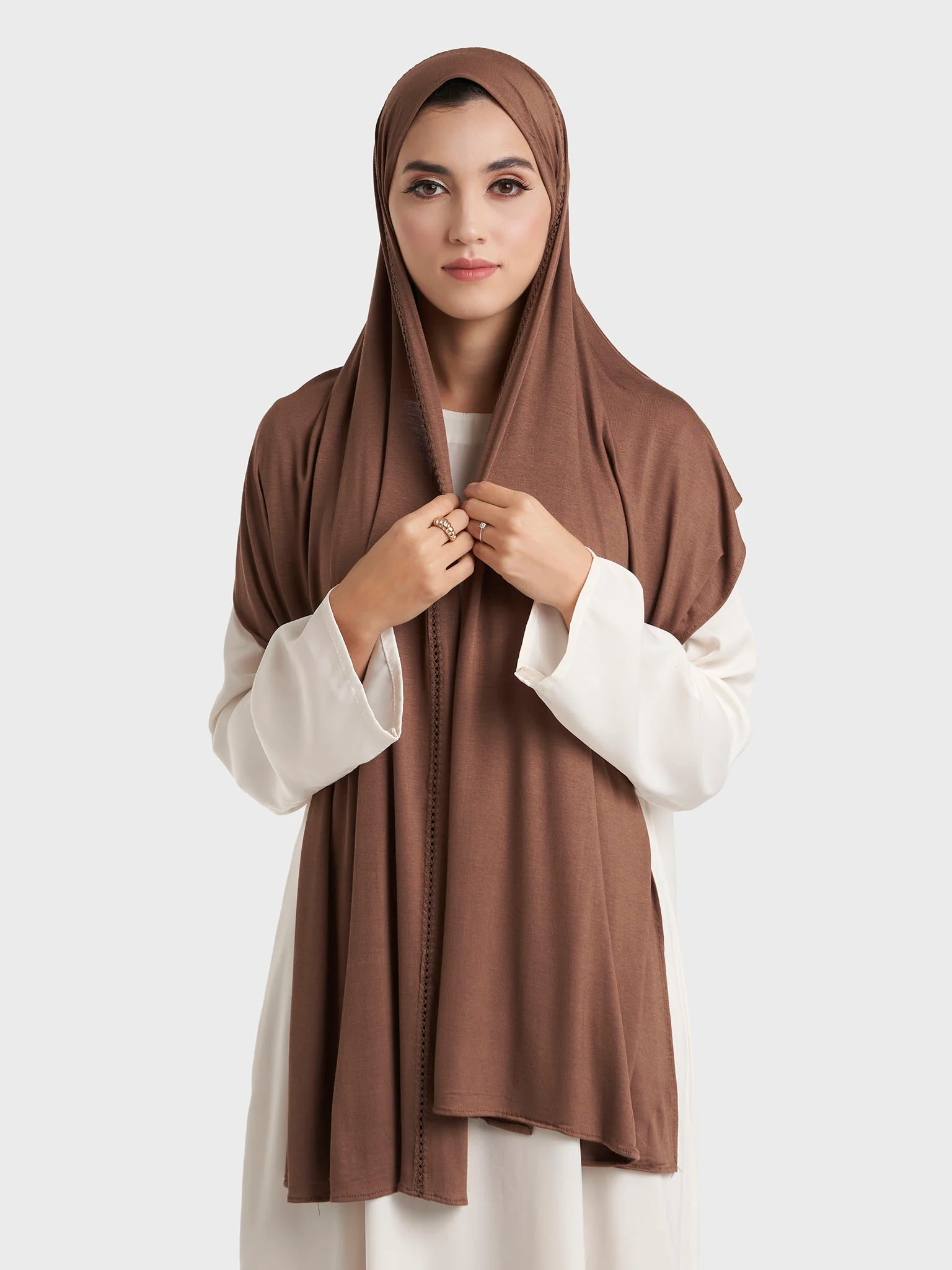 Faggot Stitching Jersey Hijab (HYM106) - Image 17