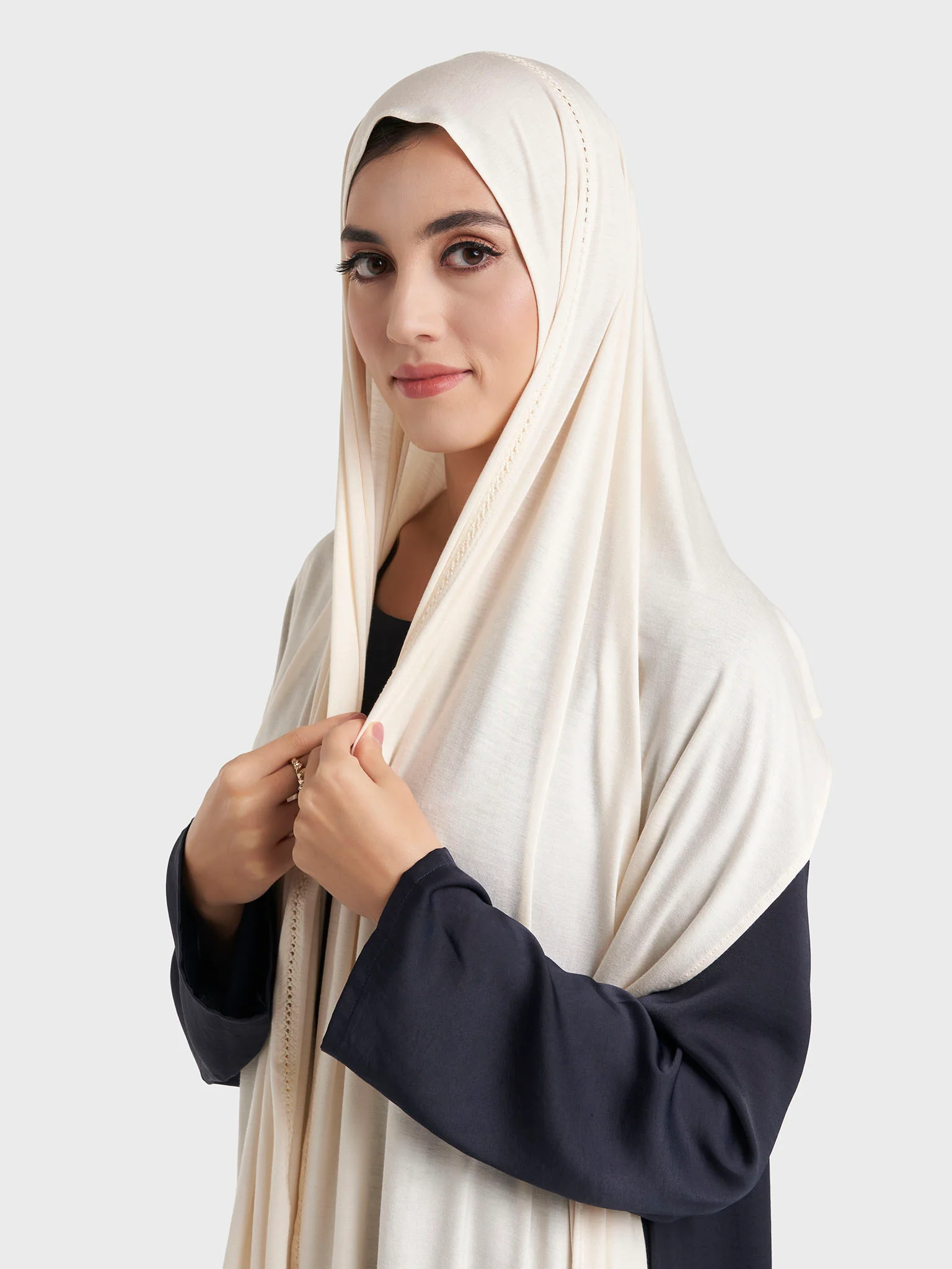 Faggot Stitching Jersey Hijab (HYM106) - Image 19