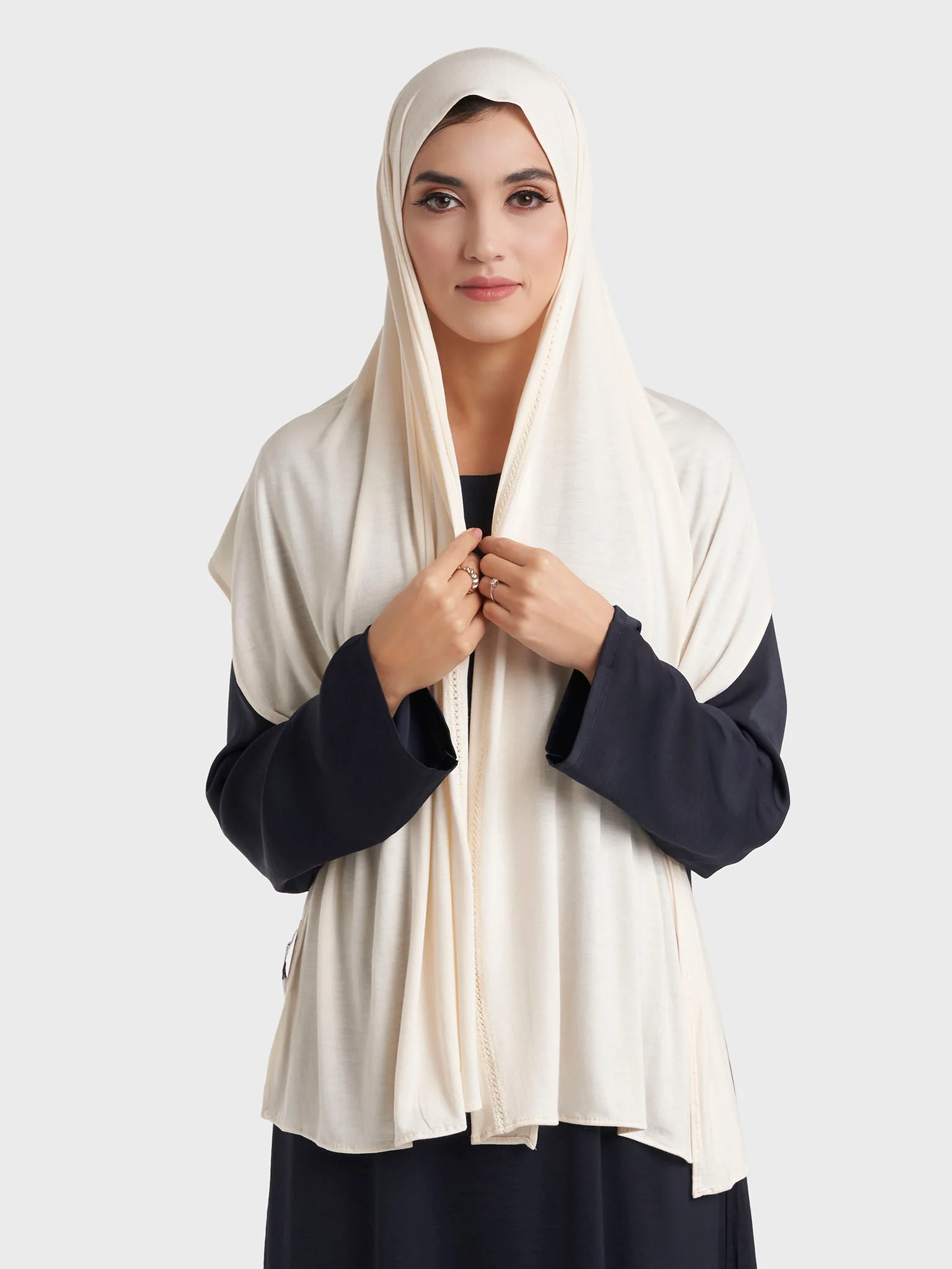 Faggot Stitching Jersey Hijab (HYM106) - Image 20