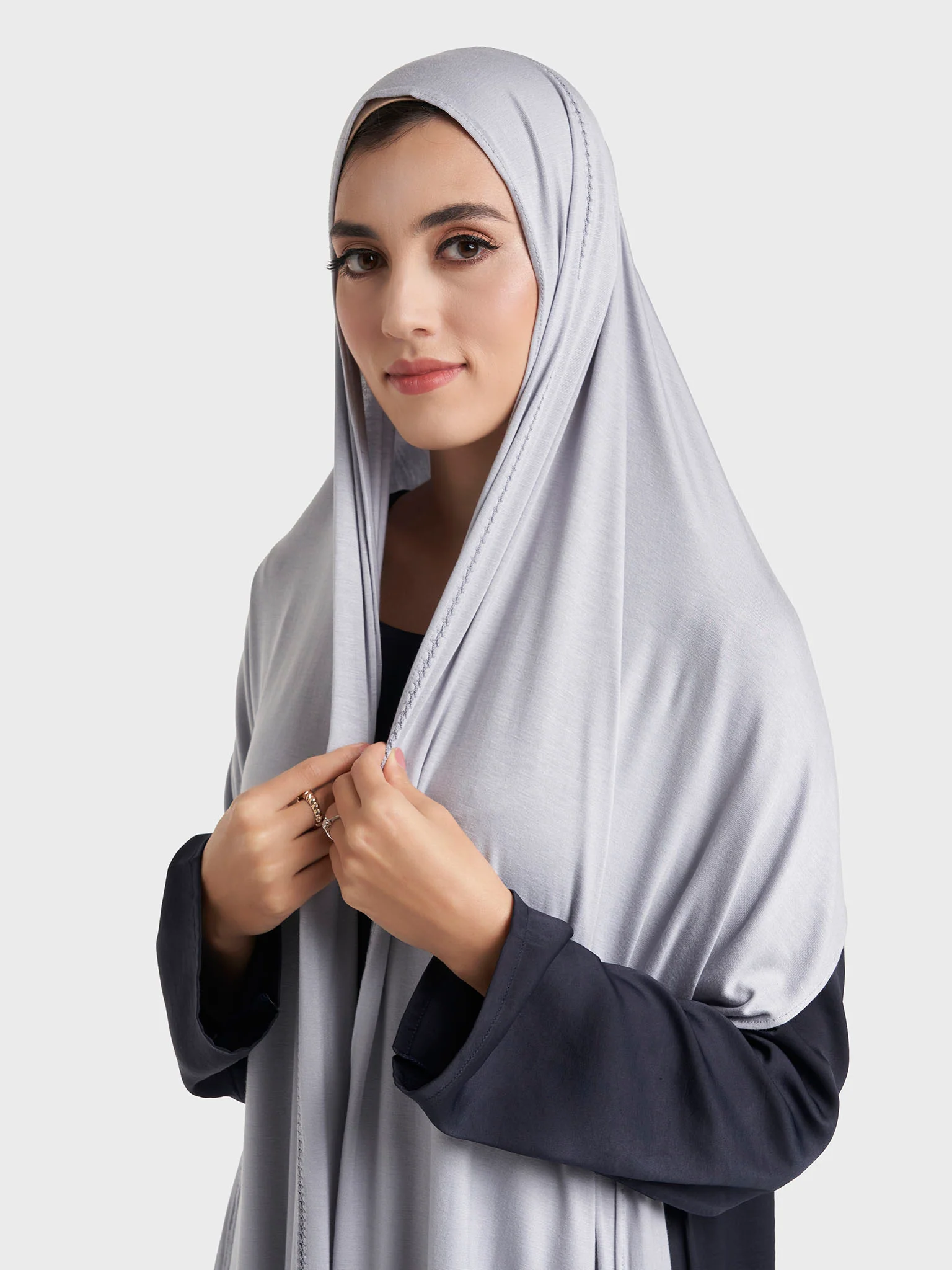 Faggot Stitching Jersey Hijab (HYM106) - Image 25