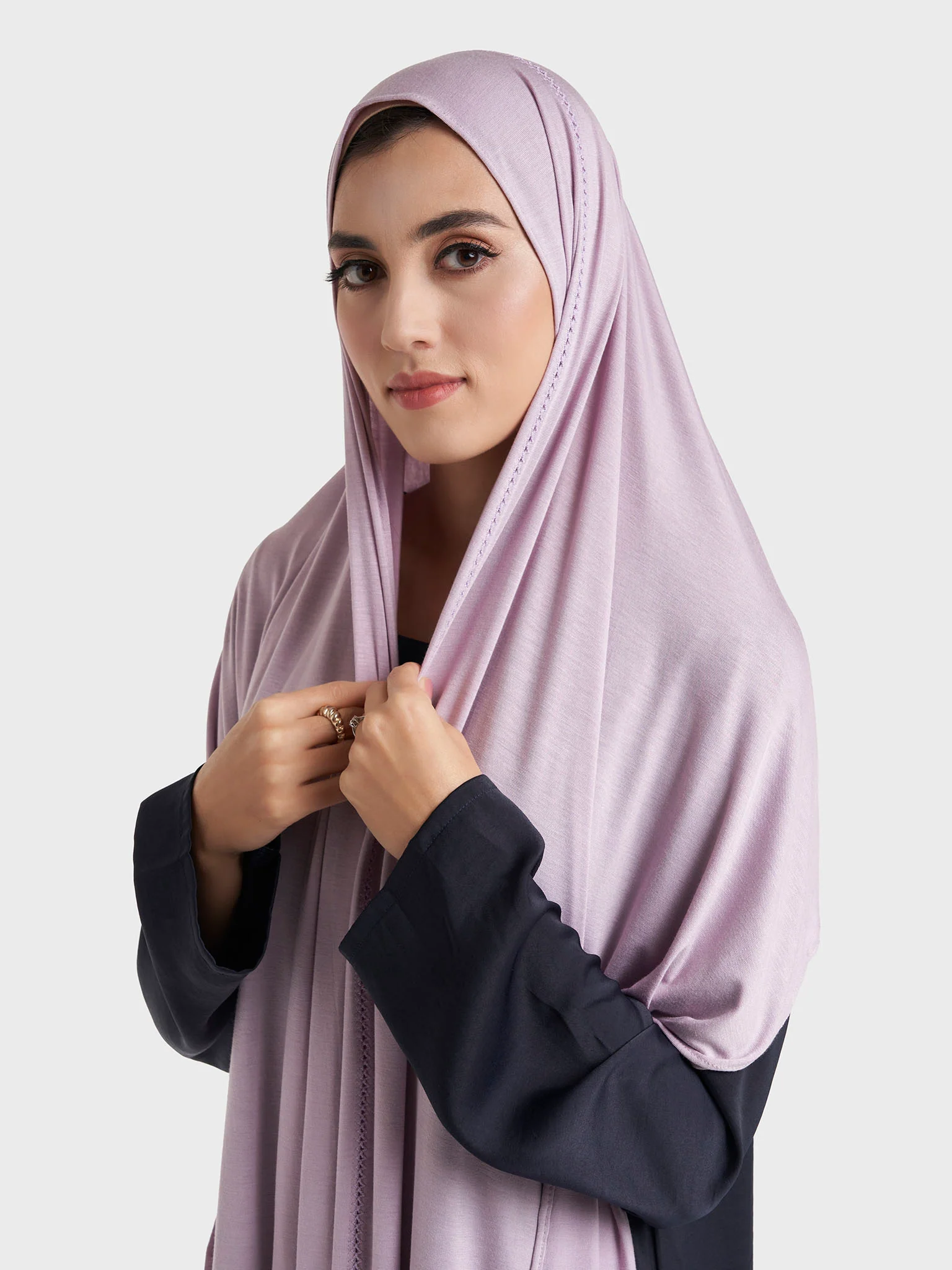 Faggot Stitching Jersey Hijab (HYM106) - Image 28