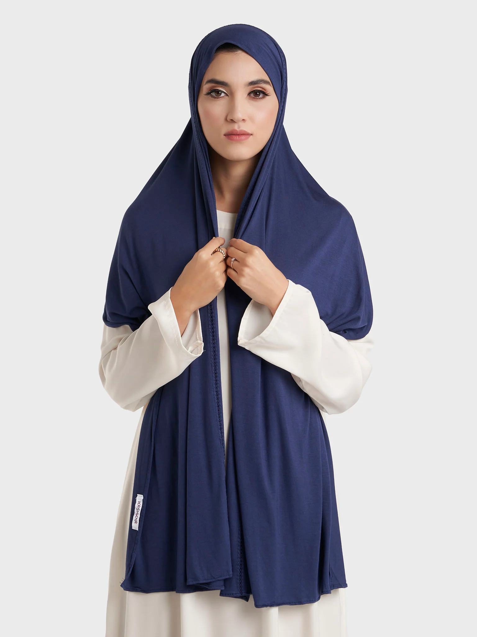 Faggot Stitching Jersey Hijab (HYM106) - Image 5