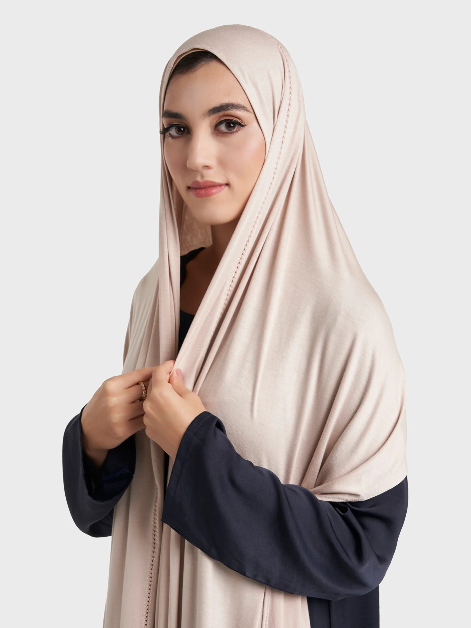 Faggot Stitching Jersey Hijab (HYM106) - Image 7